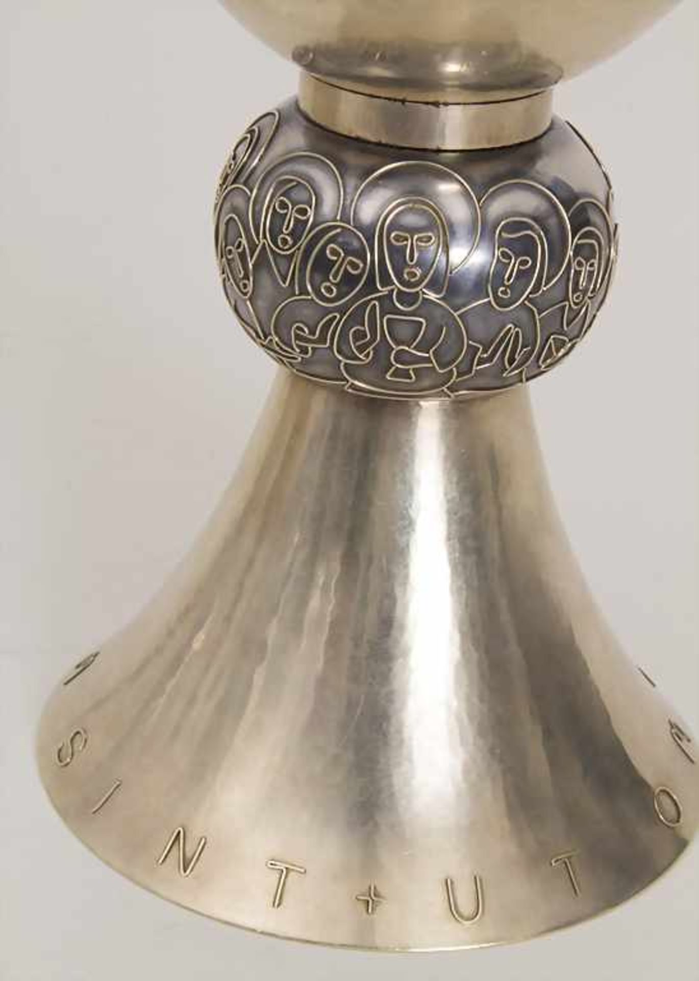 Messkelch mit Patene / A silver chalice with paten, W. Polders, Kevelear, um 1960Material: Silber, - Image 4 of 10