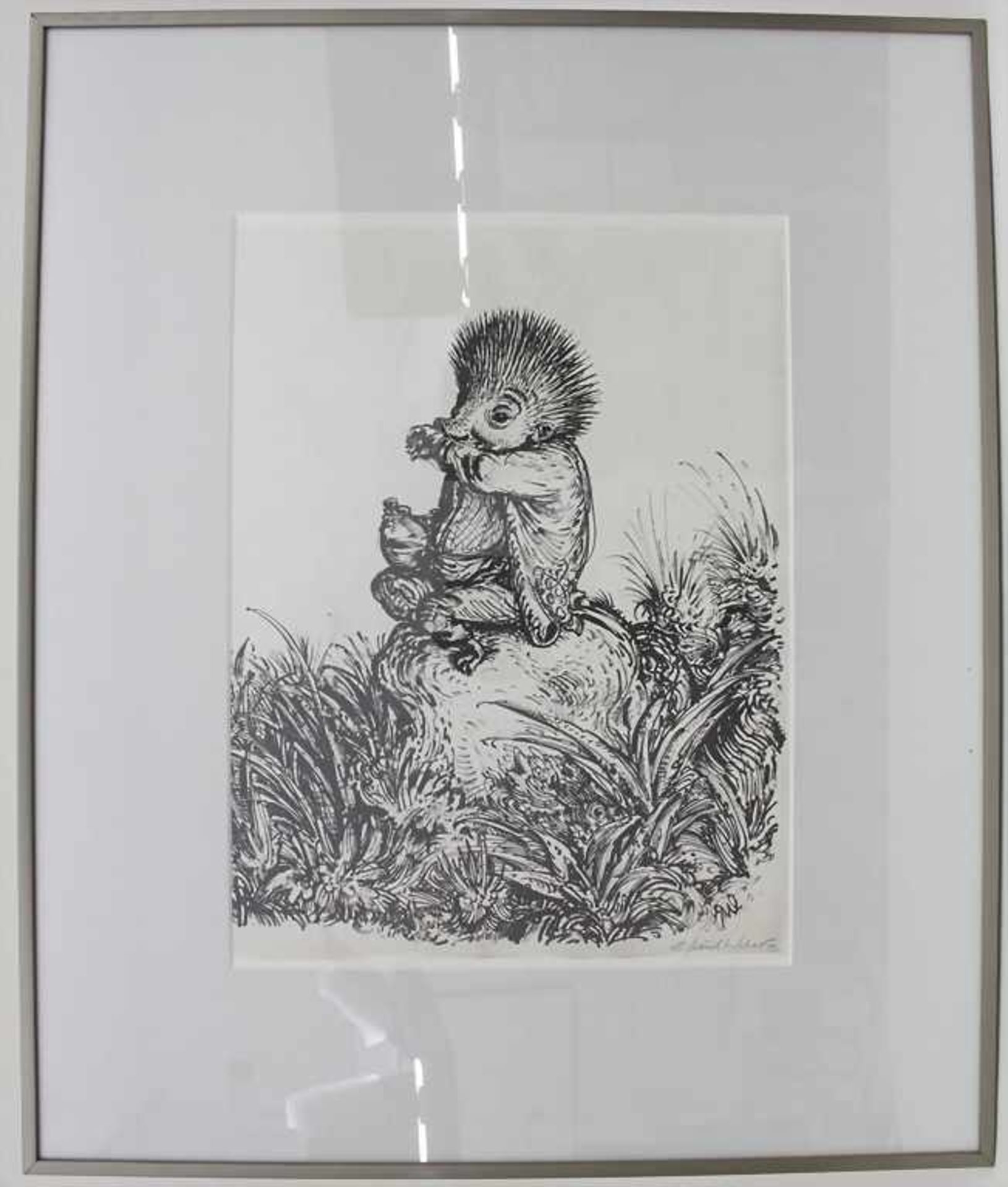 A. Paul Weber (1883/93-1980), 'Rastender Igel' / 'A resting hedgehog'Technik: Lithografie auf - Bild 2 aus 3