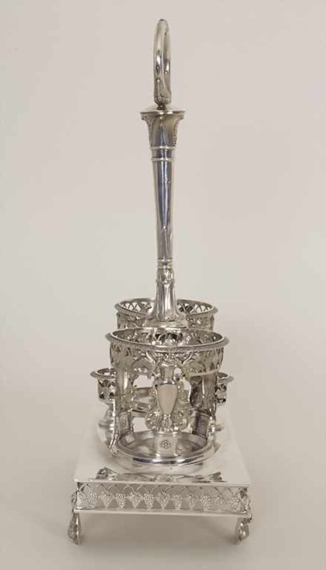 Empire Flaschenhalter / An Empire silver Menage, Jean Pierre Bibron, Paris, um 1820Material: - Image 2 of 11