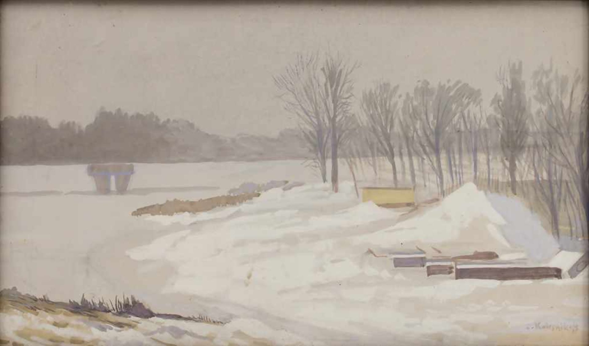 Stepan Fedorovic Kolesnikoff (1879-1955), 'Winterlandschaft' / 'A winter landscape'Technik:
