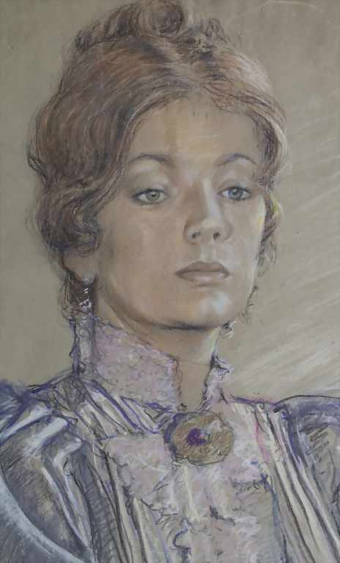 Künstler des 19./20. Jh., 'Porträt einer jungen Dame' / 'A portrait of a young lady'Technik: - Bild 3 aus 4