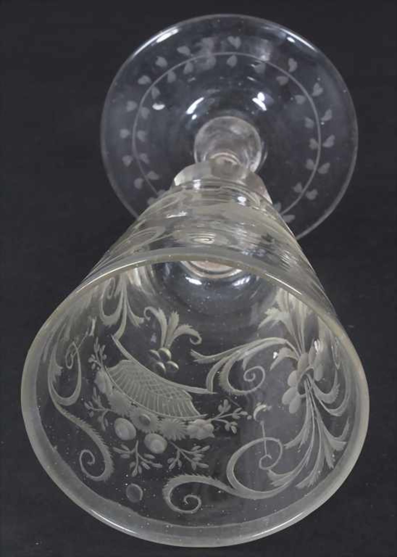 Barock Kelchglas / A Baroque glass goblet, Schlesien, um 1750Material: farbloses geschliffenes - Image 5 of 7