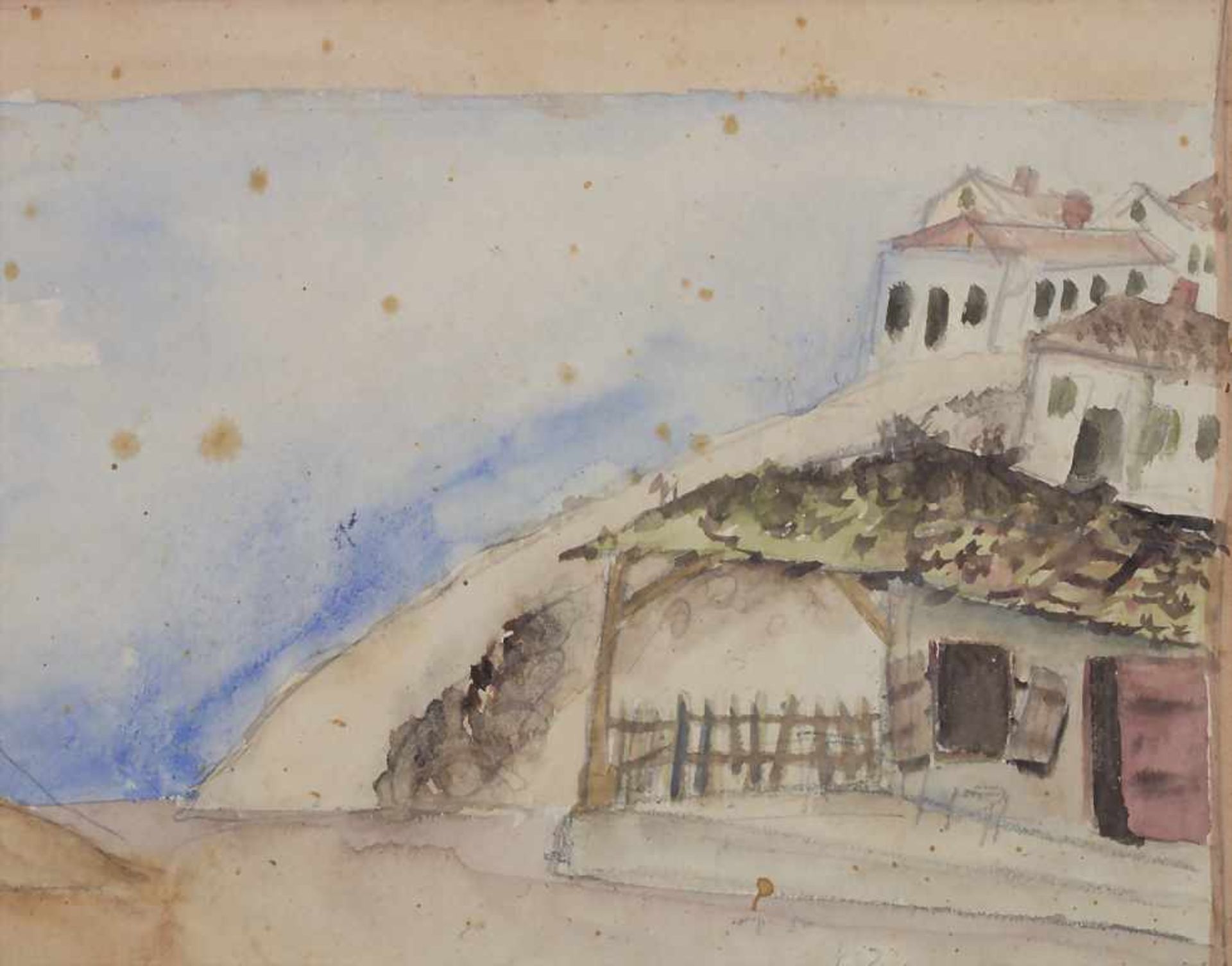 Reuven Rubin (1893-1974) (Zuschreibung / Attributed), 'Israelische Landschaft mit Gebäuden' / 'An - Image 3 of 5