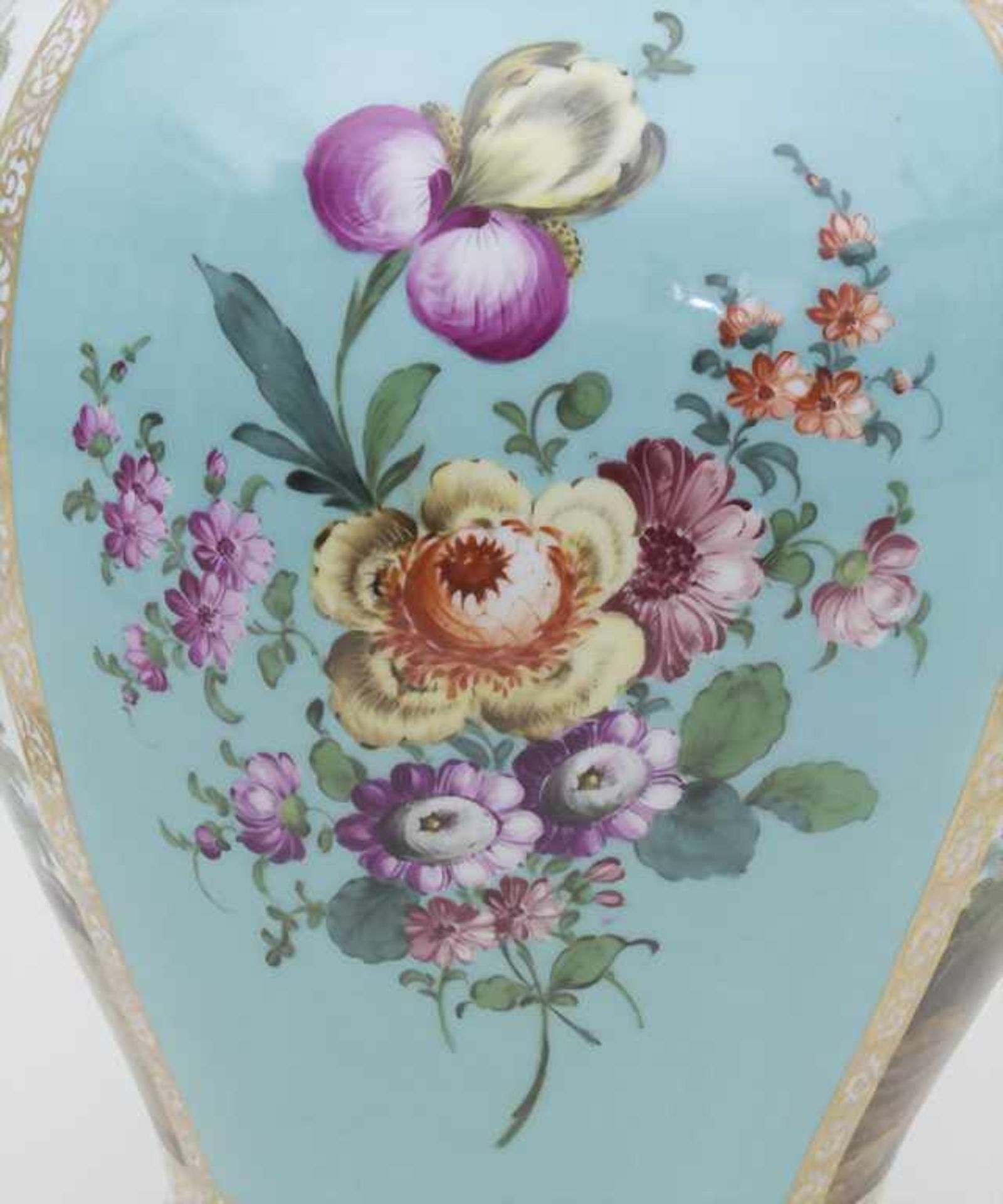 Große Deckelvase mit Vierfelderdekor / A vase with 4 field patterns, im Stil von Helena Wolfsohn, - Bild 13 aus 15