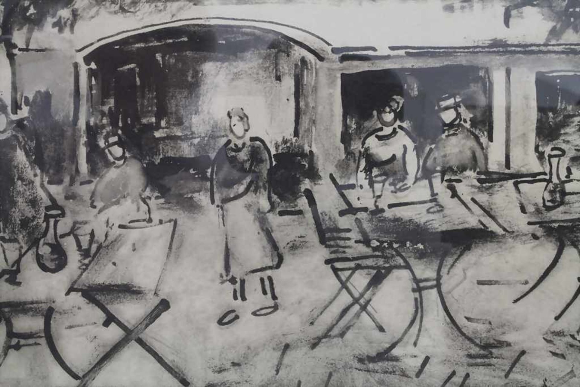 Maurice de Vlaminck (1876-1958), 'Französisches Straßencafé' / 'A french street café'Technik: - Bild 4 aus 5