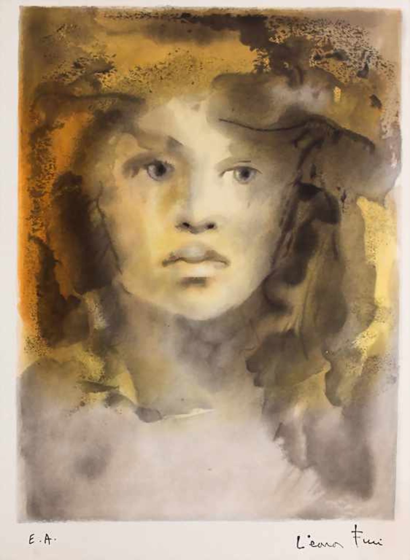 Leonor Fini (1907-1996), 'Porträt einer Frau' / 'A portrait of a woman'Technik: Farblithografie