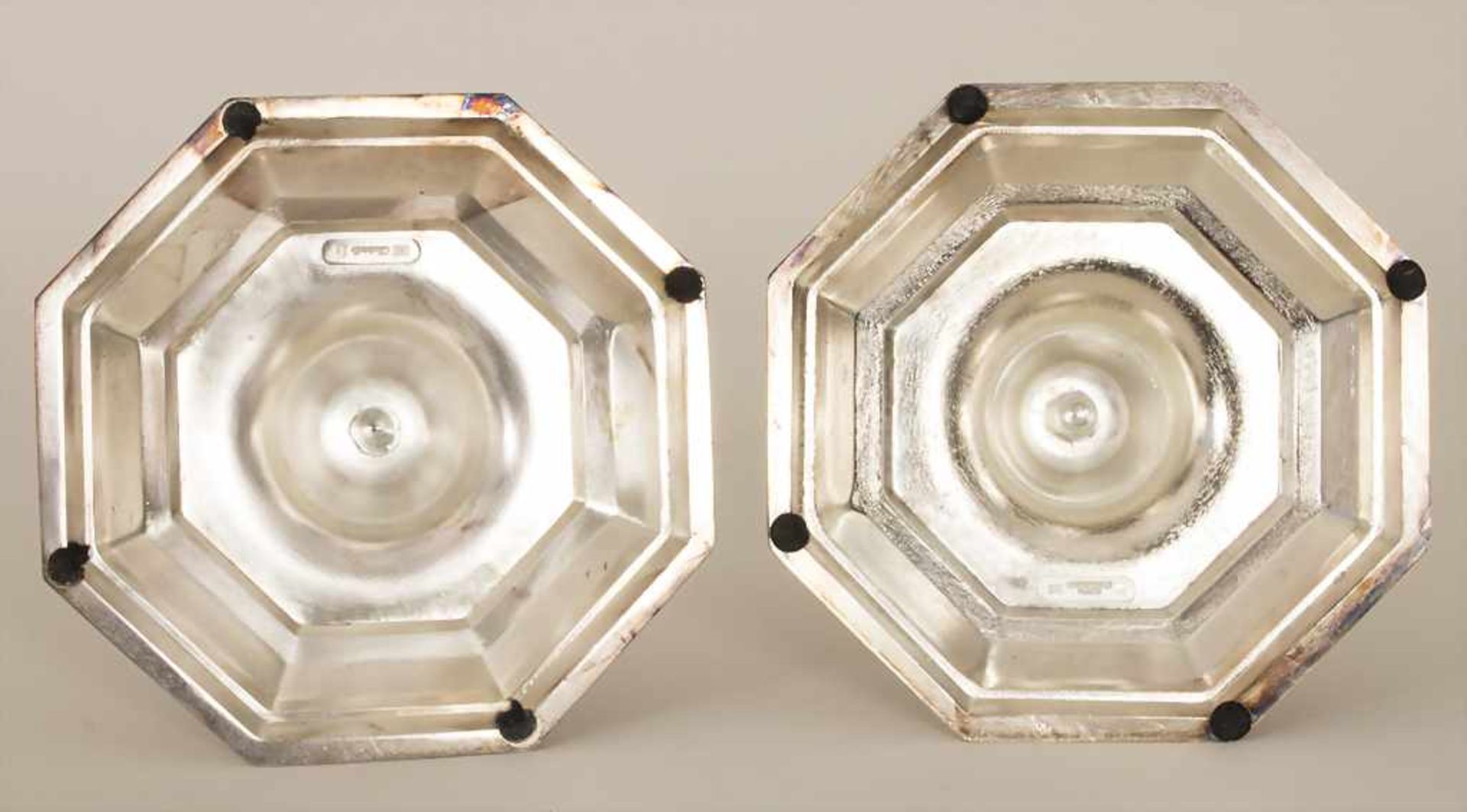 Paar Leuchter im Barockstil / A pair of plated candlesticks, Christofle, Paris, 20. Jh.Material: - Image 3 of 6
