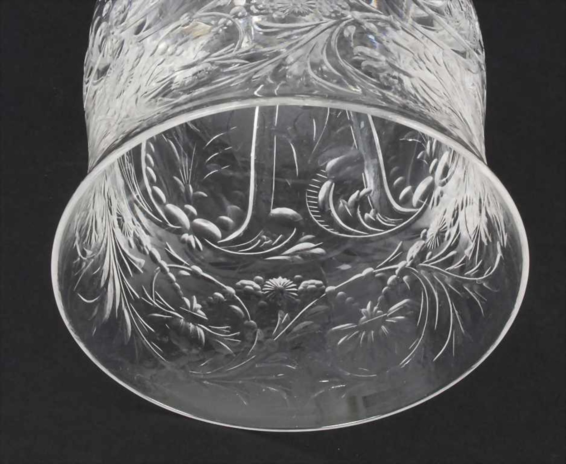 Weinglas / A wine glass, Frankreich, 19. Jh.Material: farbloses Glas, geschliffen,Höhe: 20,5 cm, - Image 4 of 6