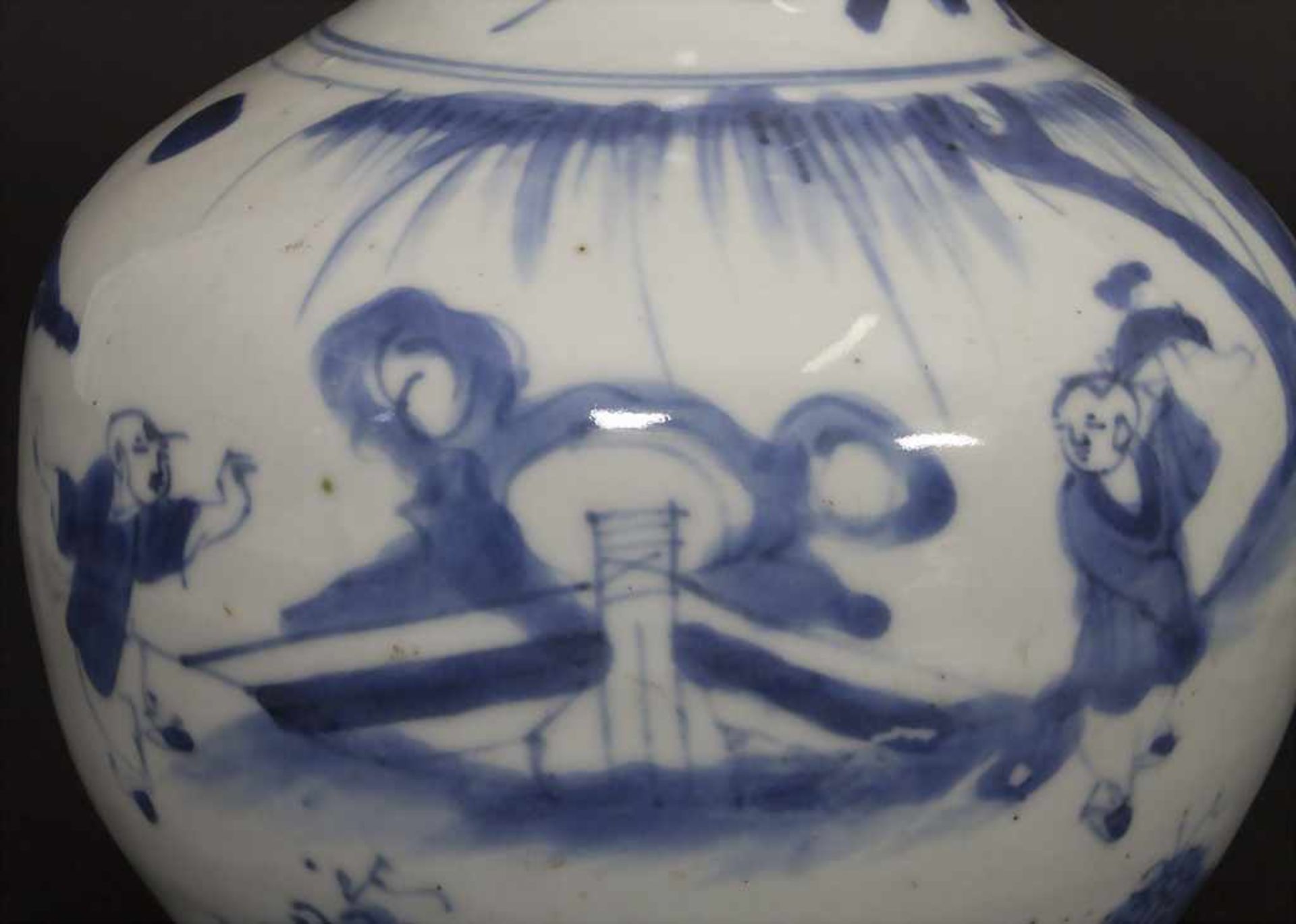 Kalebassenvase / A calabash vase, China, wohl 17. Jh.Material: Porzellan, blaue Unterglasurmalerei, - Bild 17 aus 17
