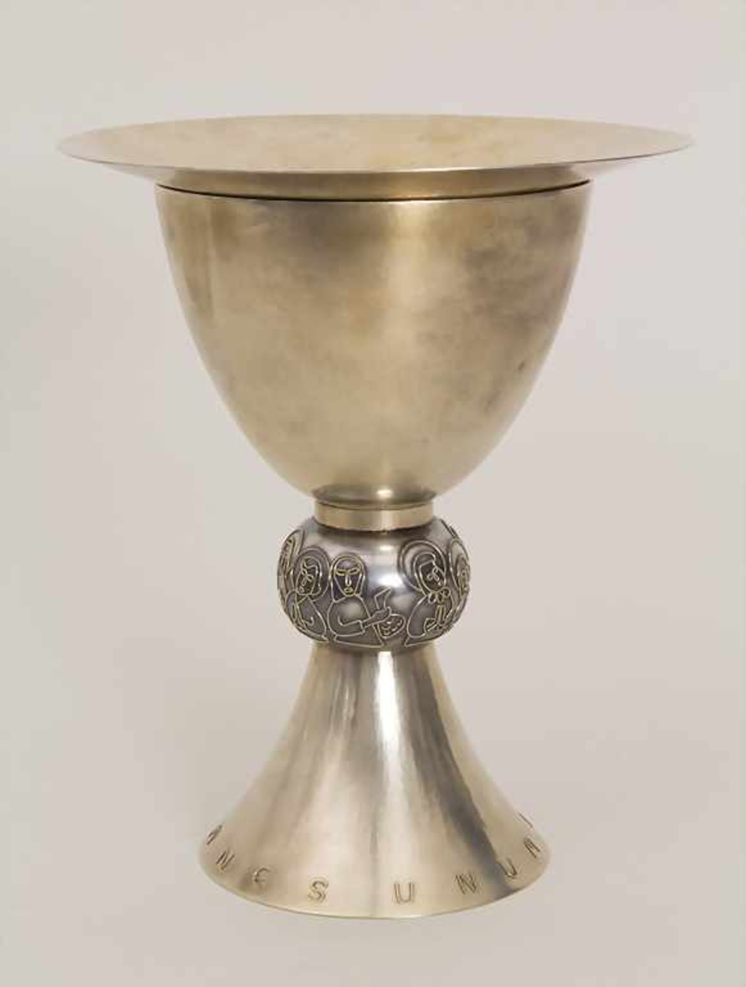 Messkelch mit Patene / A silver chalice with paten, W. Polders, Kevelear, um 1960Material: Silber, - Image 3 of 10