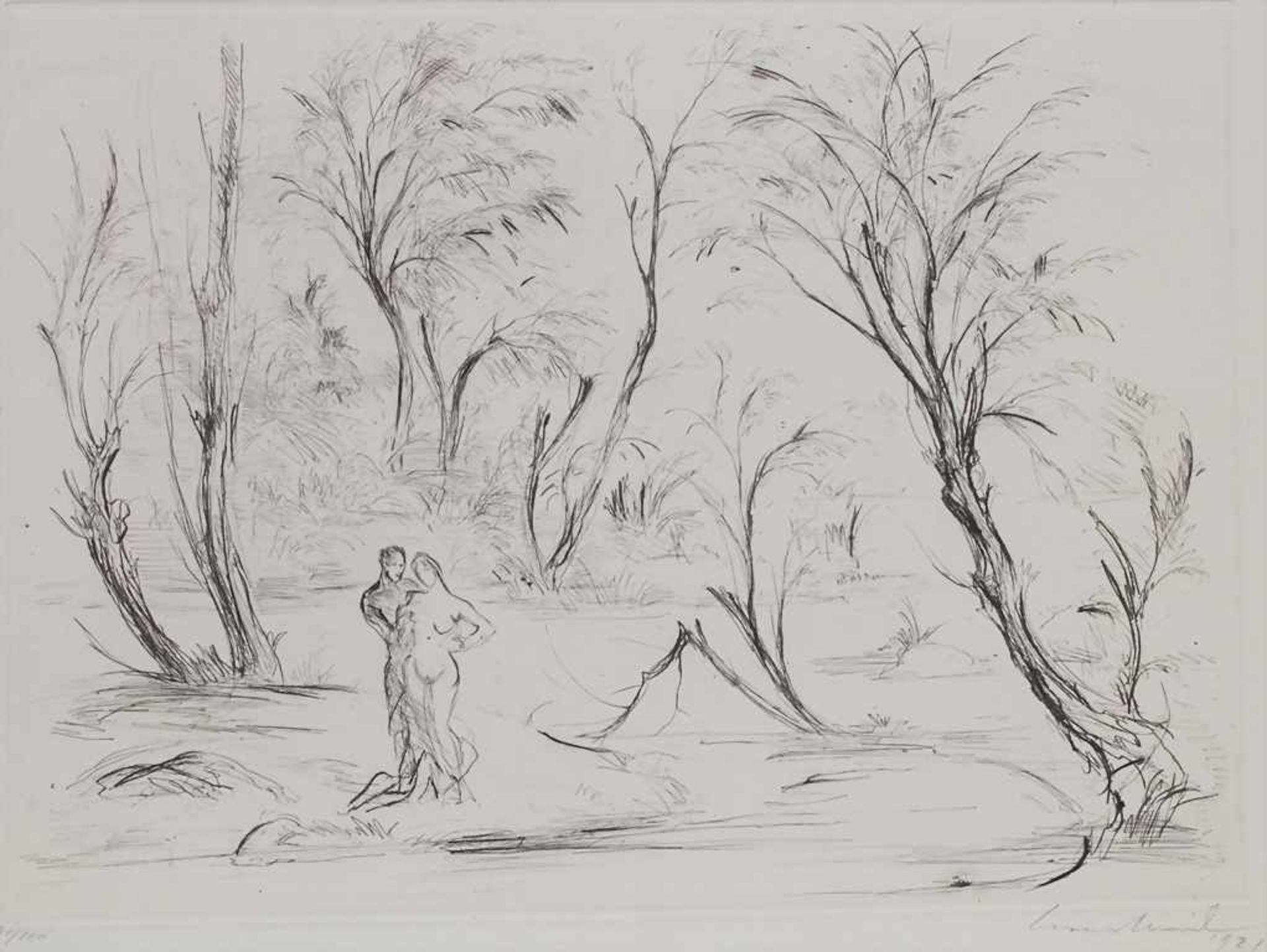 Hans Meid (1883-1957), 3 Radierungen / 3 etchings'Die Ehebrecherin', 'Liebespaar am Fluss', und ' - Bild 6 aus 11