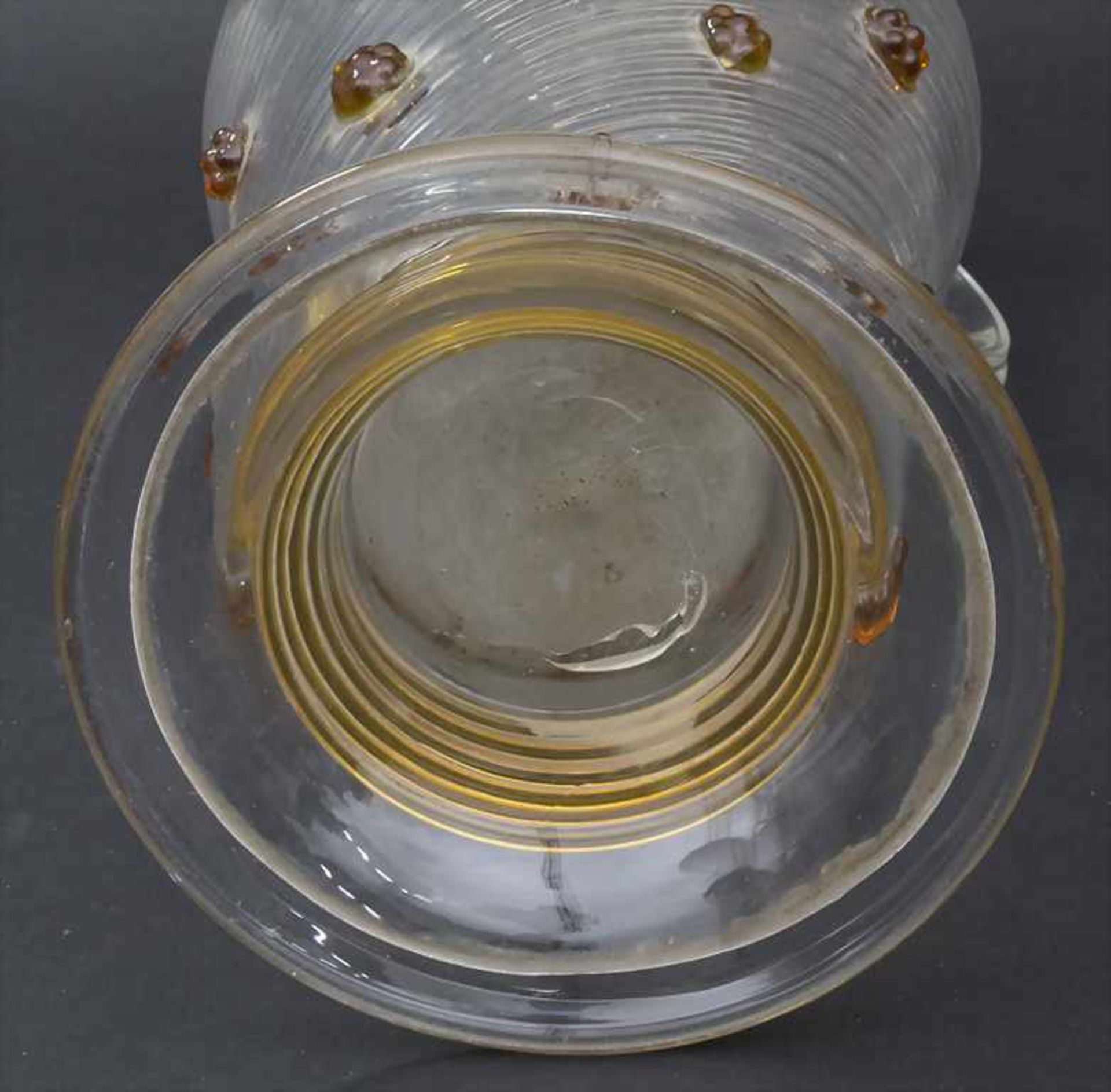 Weinkrug / A glass wine jug, deutsch, um 1870Material: Glas, in Form geblasen, braune - Image 7 of 7