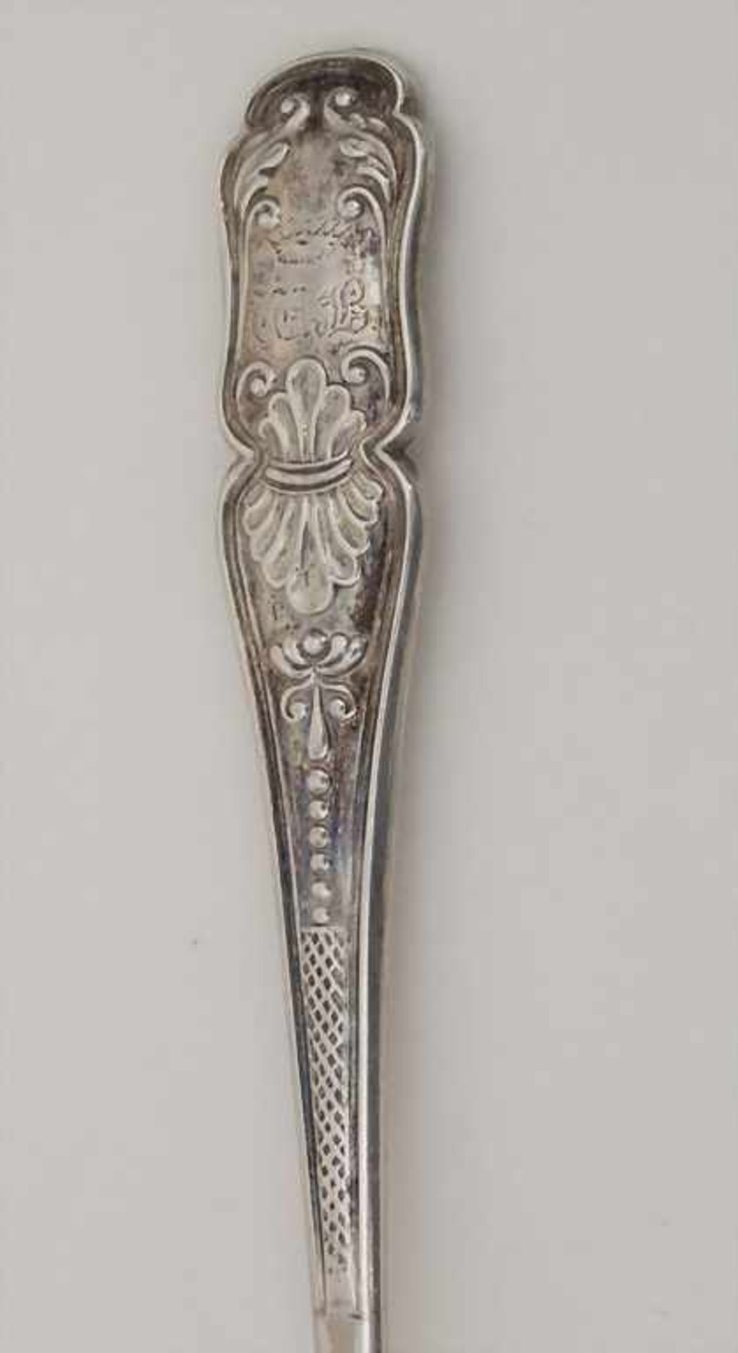 6 Teelöffel / 6 silver tea spoons, um 1800Material: Silber, 12 Lot, Punzierung: Beschaumarke, - Image 5 of 6