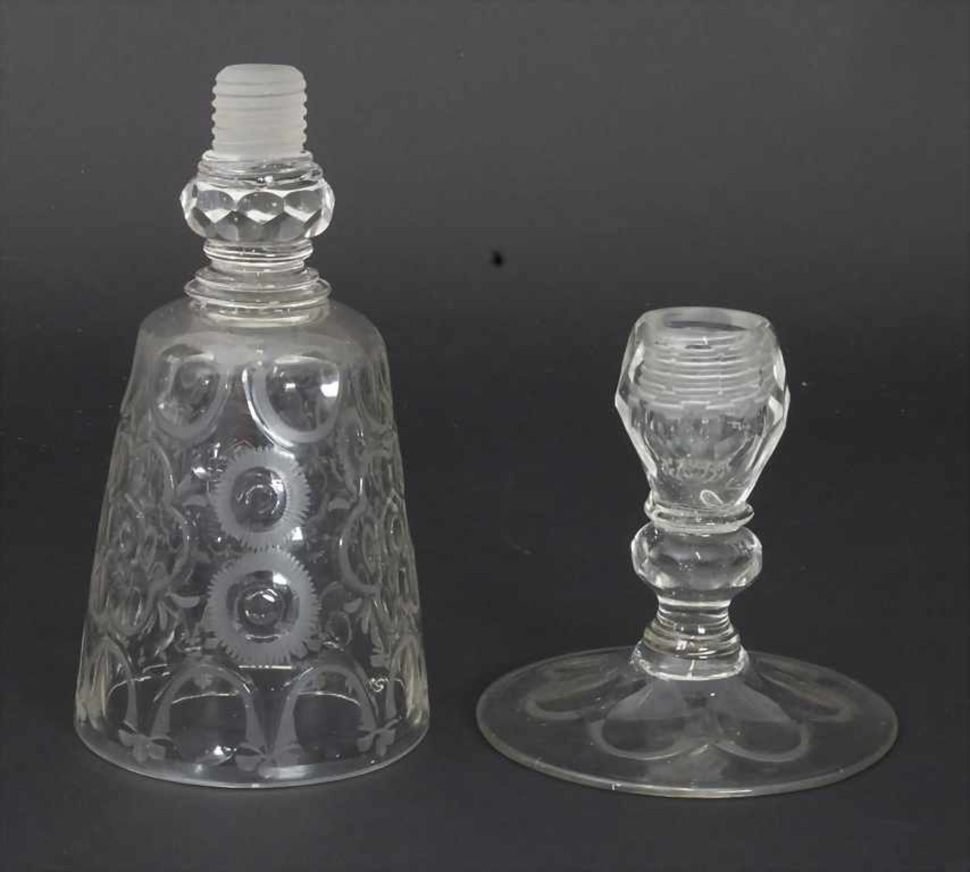 Seltener Schraubpokal / A rare glass chalice, Schlesien, 18. Jh.Material: farbloses Glas, - Image 6 of 6