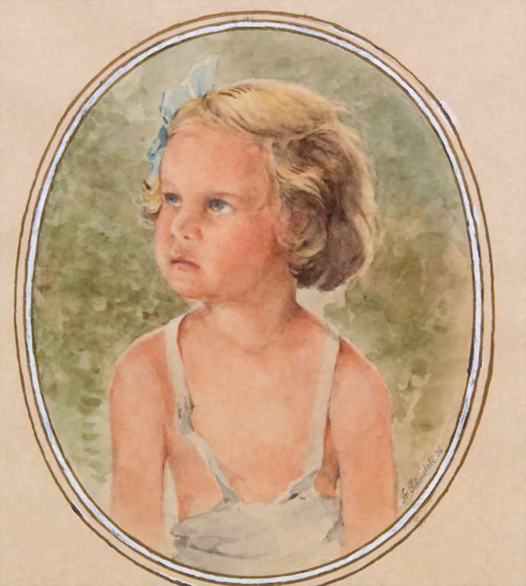 Franz von Schrutek (1800-1861), 'Porträt eines Mädchens' / 'A portrait of a girl'Technik: Aquarell /