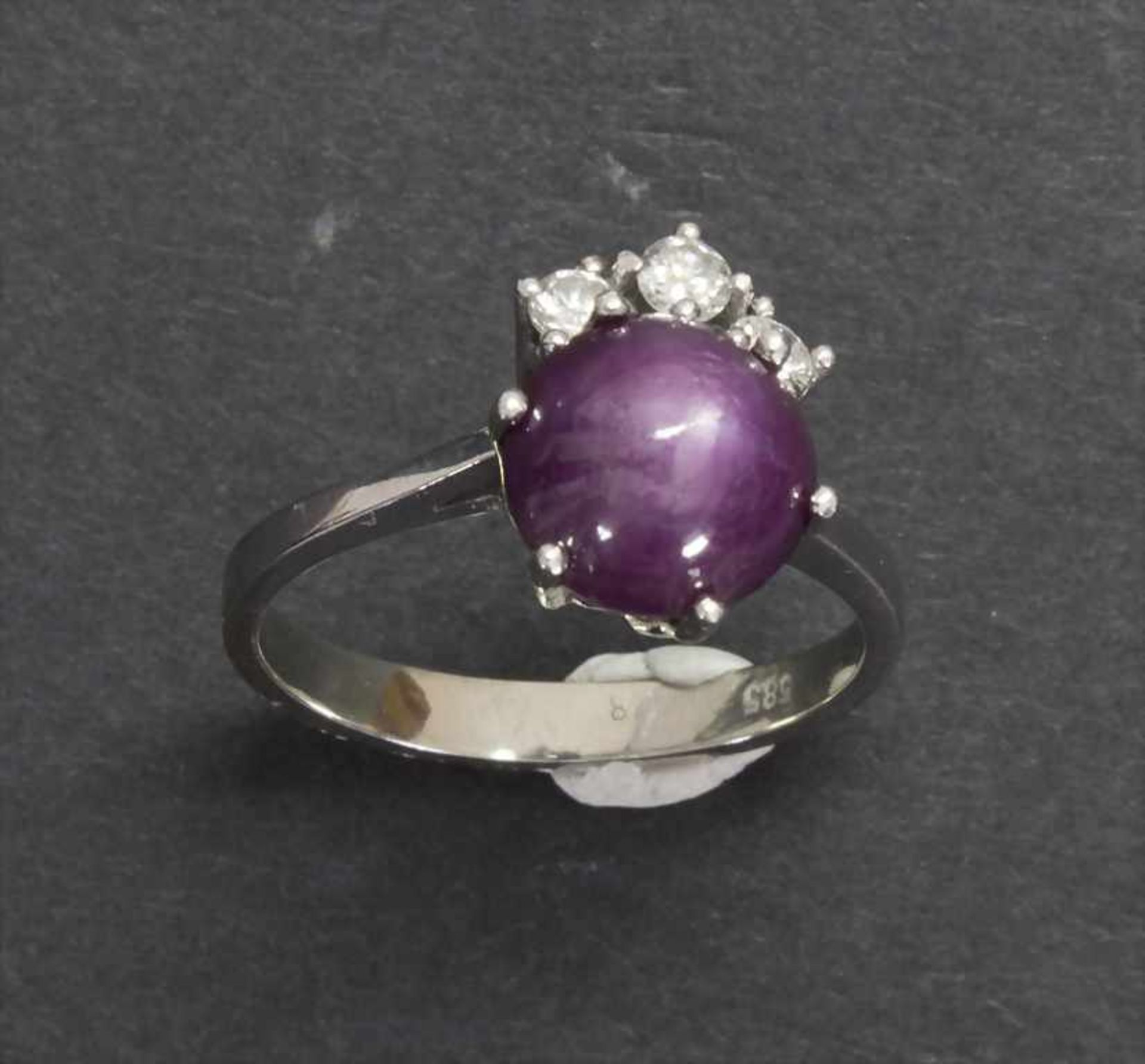 Damenring mit Diamanten / A ladies ring with diamondsMaterial: Weißgold 585/000 14 Kt, - Image 2 of 3