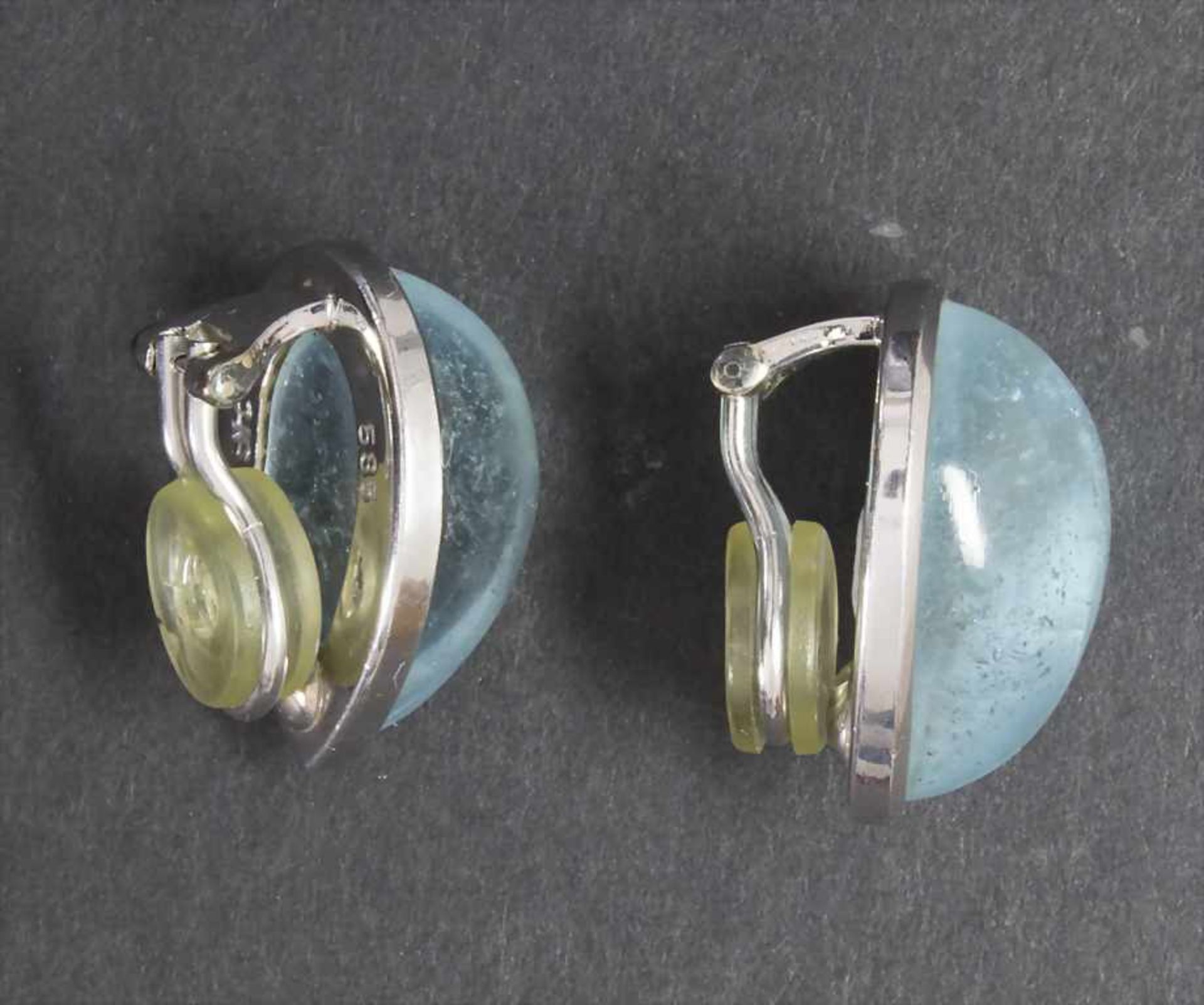 Paar Ohrclips / A pair of earclips, Helmut Emmerich, MannheimMaterial: Weißgold 585/000 14 Kt, - Image 3 of 3