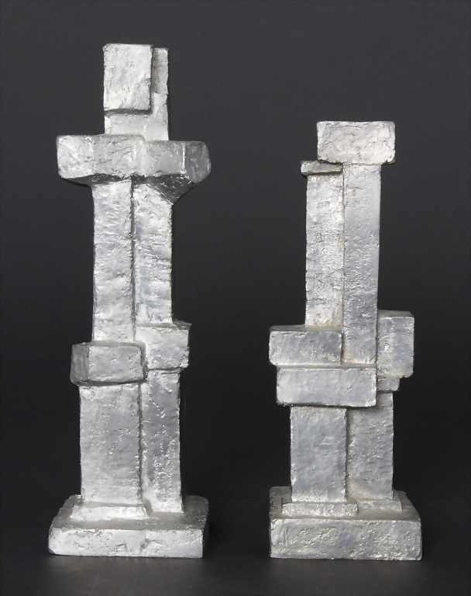 Monogrammist 'HE' (20. Jh.), Paar abstrakte Figuren 'Liebespaar' / A pair of abstract figures '