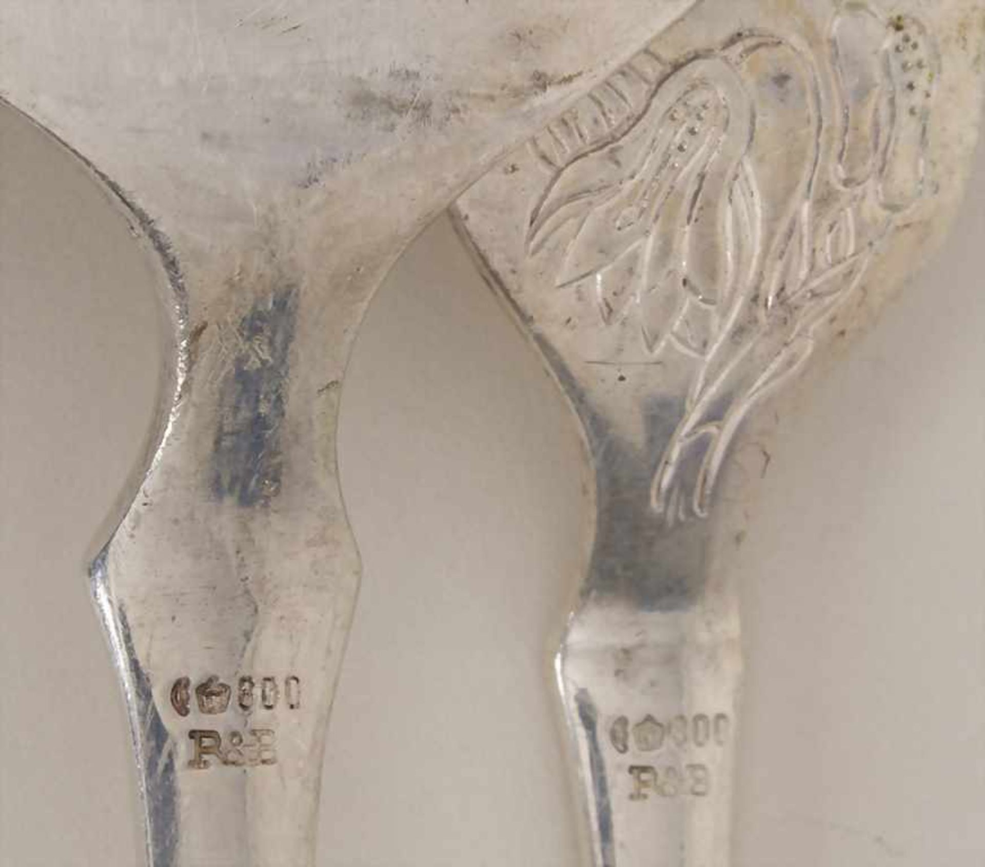 Dessertbesteck / A silver dessert cutlery, Robbe & Berking, Flensburg, 20. Jh.Set bestehend aus: - Image 4 of 6