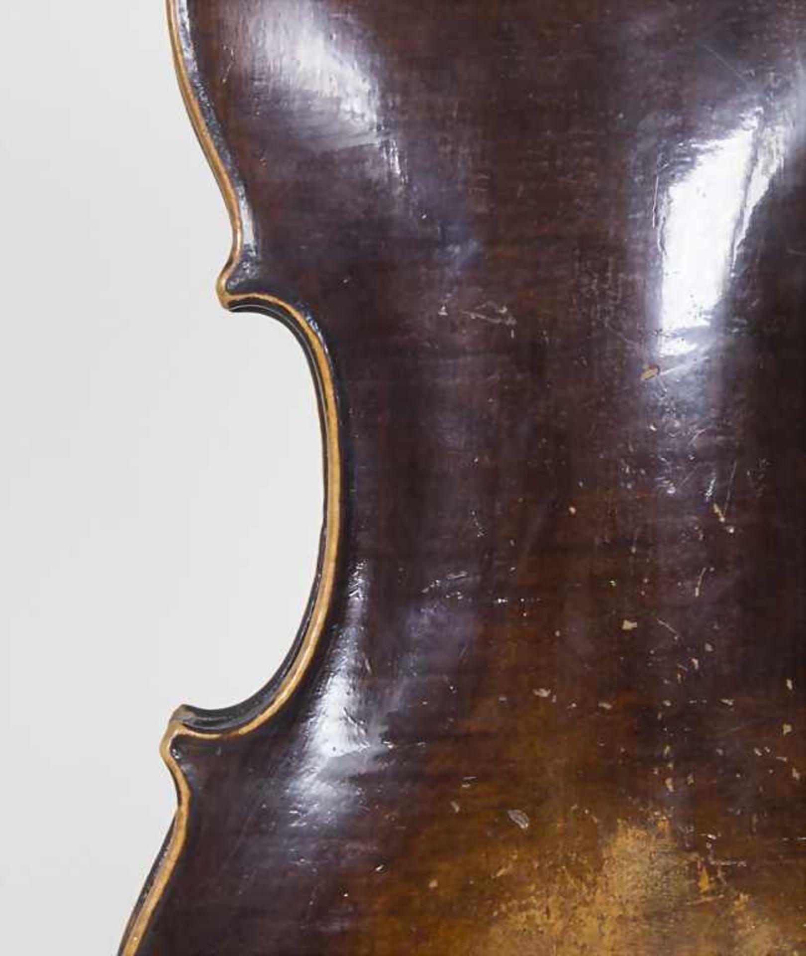 Violine / A violin, Modell 'STAINER', deutsch, um 1900Geige: 4/4, dunkelbrauner Lack, einteiliger - Bild 5 aus 6