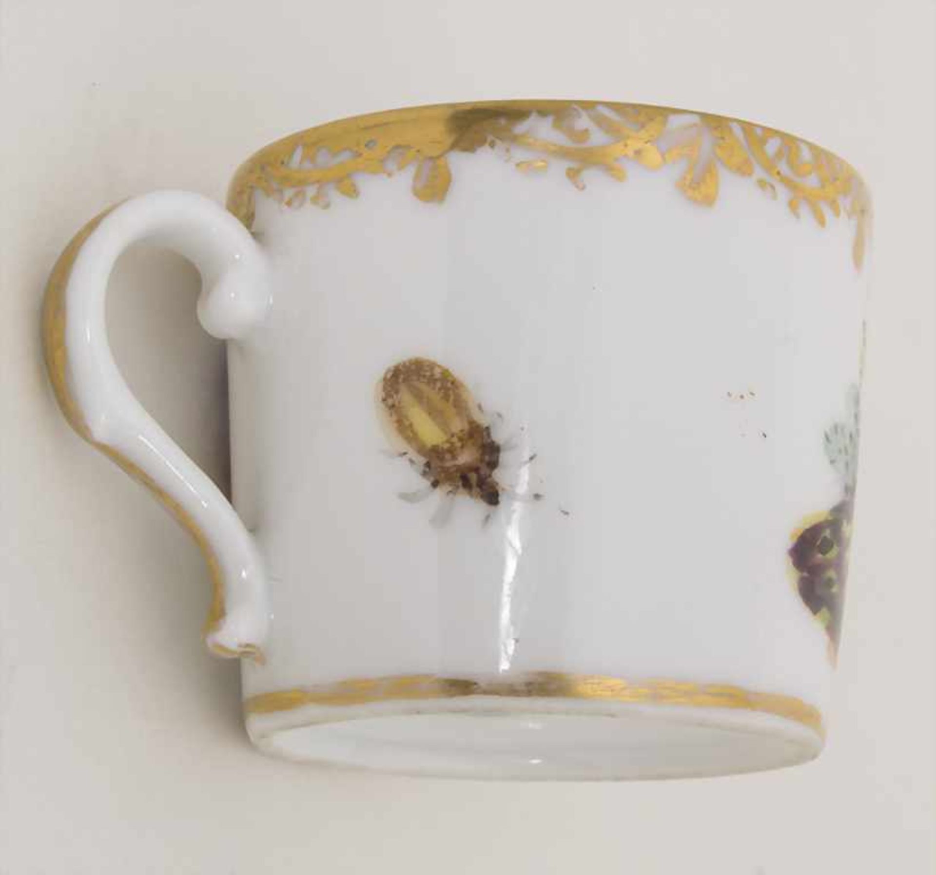 Miniatur Tasse und Untertasse / A miniature cup and saucer, Helena Wolfsohn, Dresden, Mitte 19. Jh. - Bild 7 aus 8