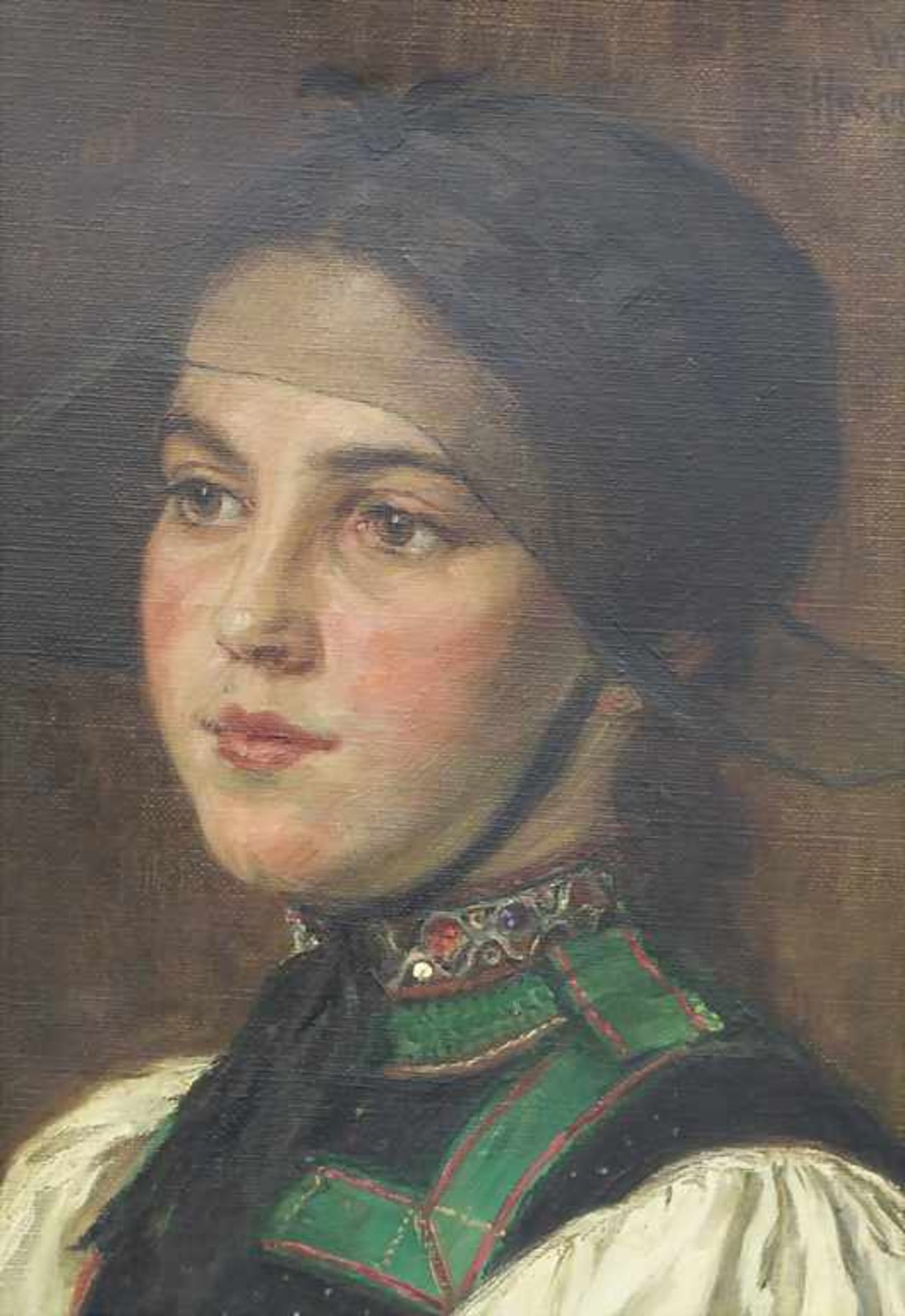 Wilhelm Gustav F. Hasemann (1850-1913), 'Mädchen in Schwarzwälder Tracht' / 'A girl dressed in - Image 2 of 4