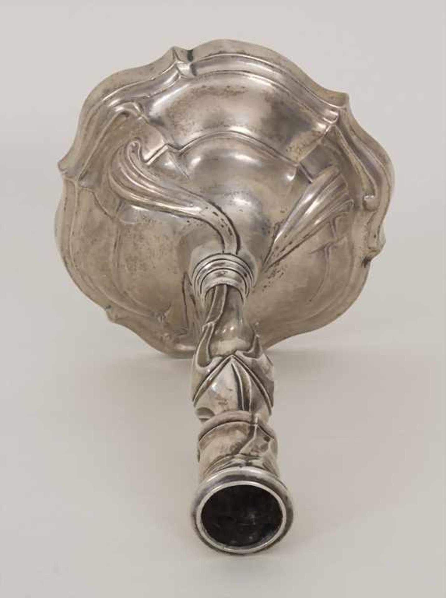 Barock Leuchter / A Baroque silver candlestick, um 1770Material: Silber, 13 Lot, Punzierung: - Image 2 of 4