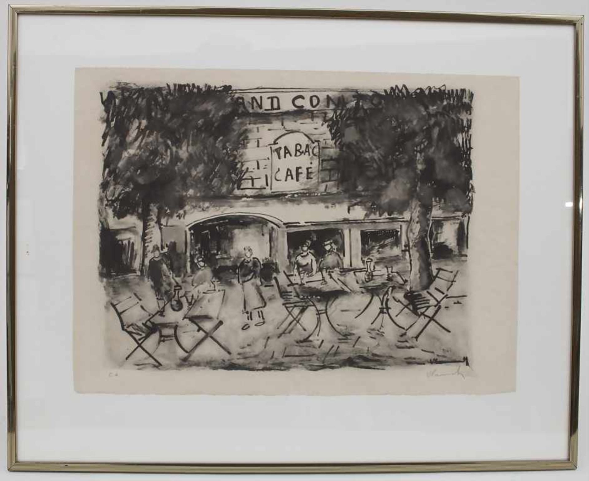 Maurice de Vlaminck (1876-1958), 'Französisches Straßencafé' / 'A french street café'Technik: - Bild 2 aus 5