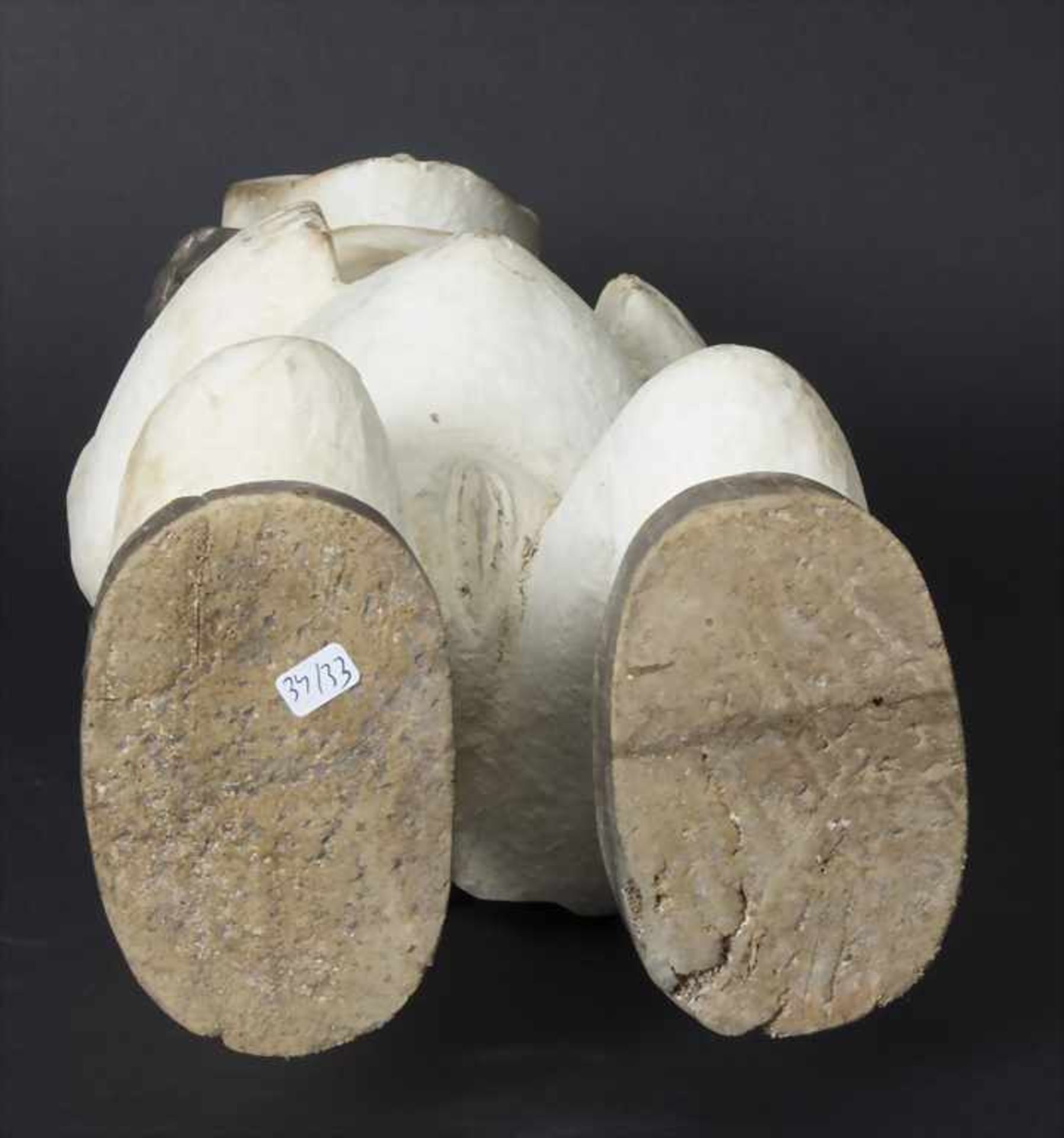 Männliche-Reliquiarfigur, Ambete, Gabun/KongoMaterial: Holz, komplette Figur mit Kaolinweiß - Image 8 of 8