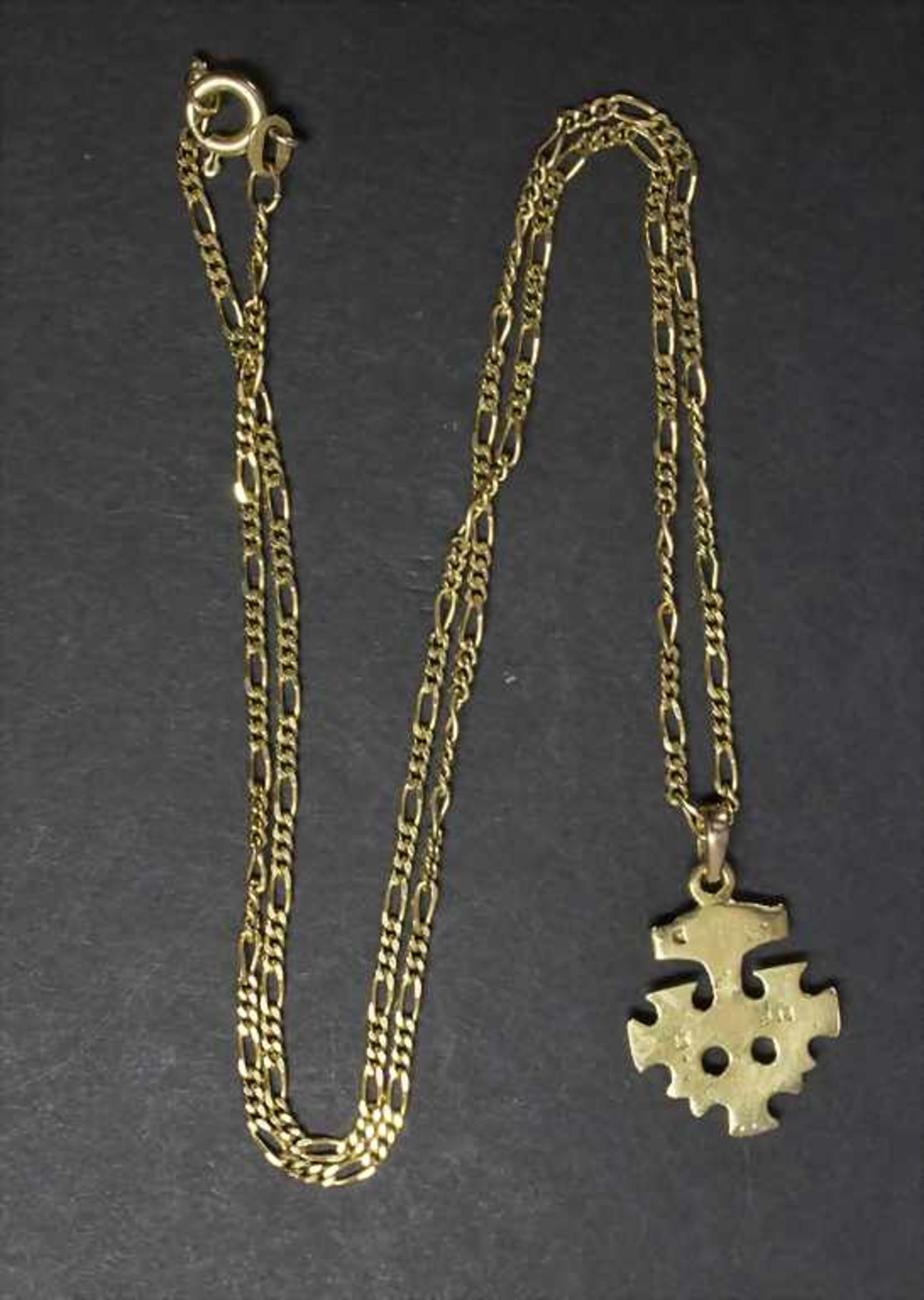 Goldkette mit Kreuzanhänger / A necklace in gold with cross pendantMaterial: Gelbgold 8 Kt. 333/000, - Image 3 of 3