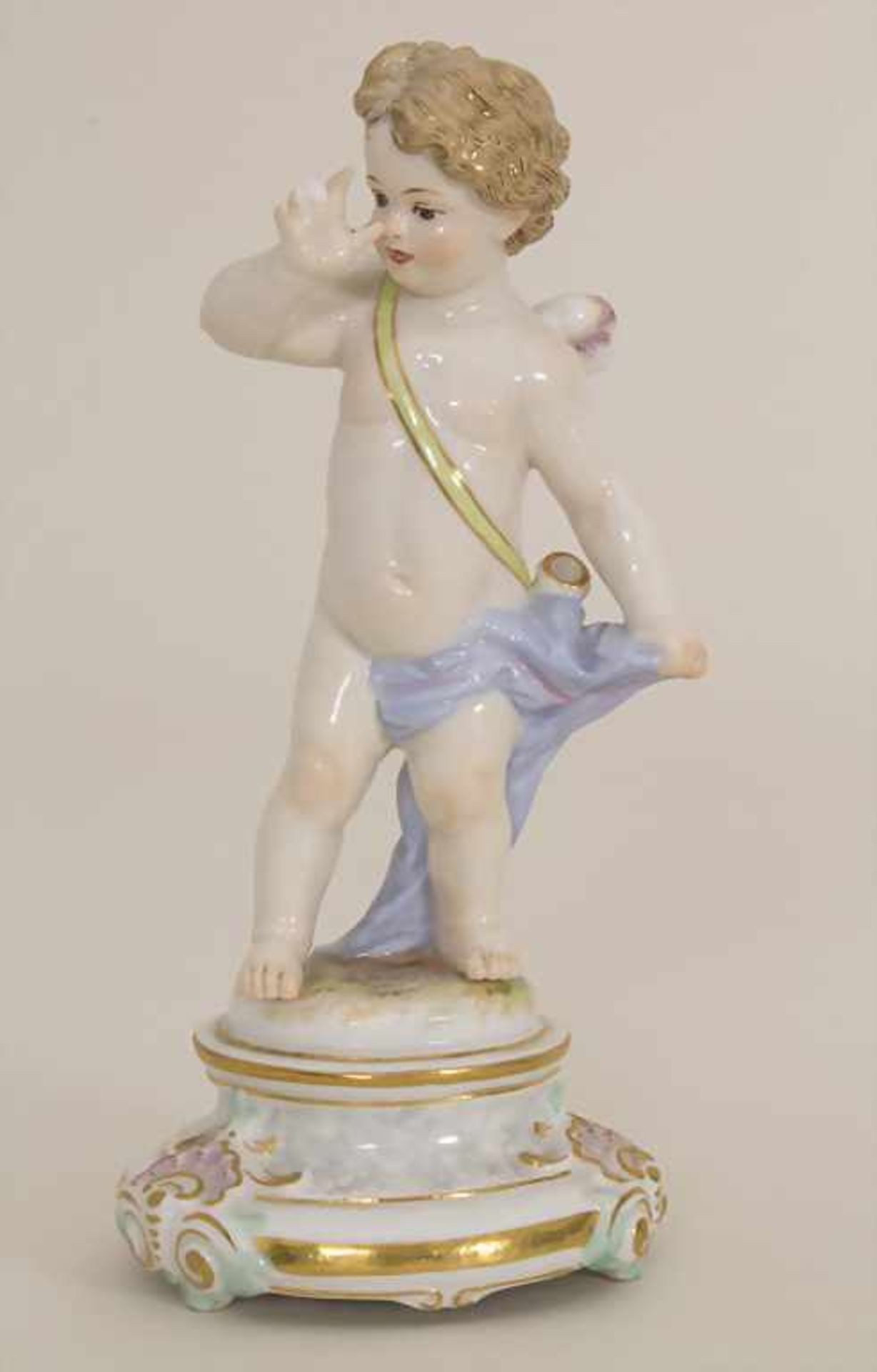 Amor eine Nase drehend / A cupid thumbing his nose, Heinrich Schwabe, Meissen, um 1880Material: