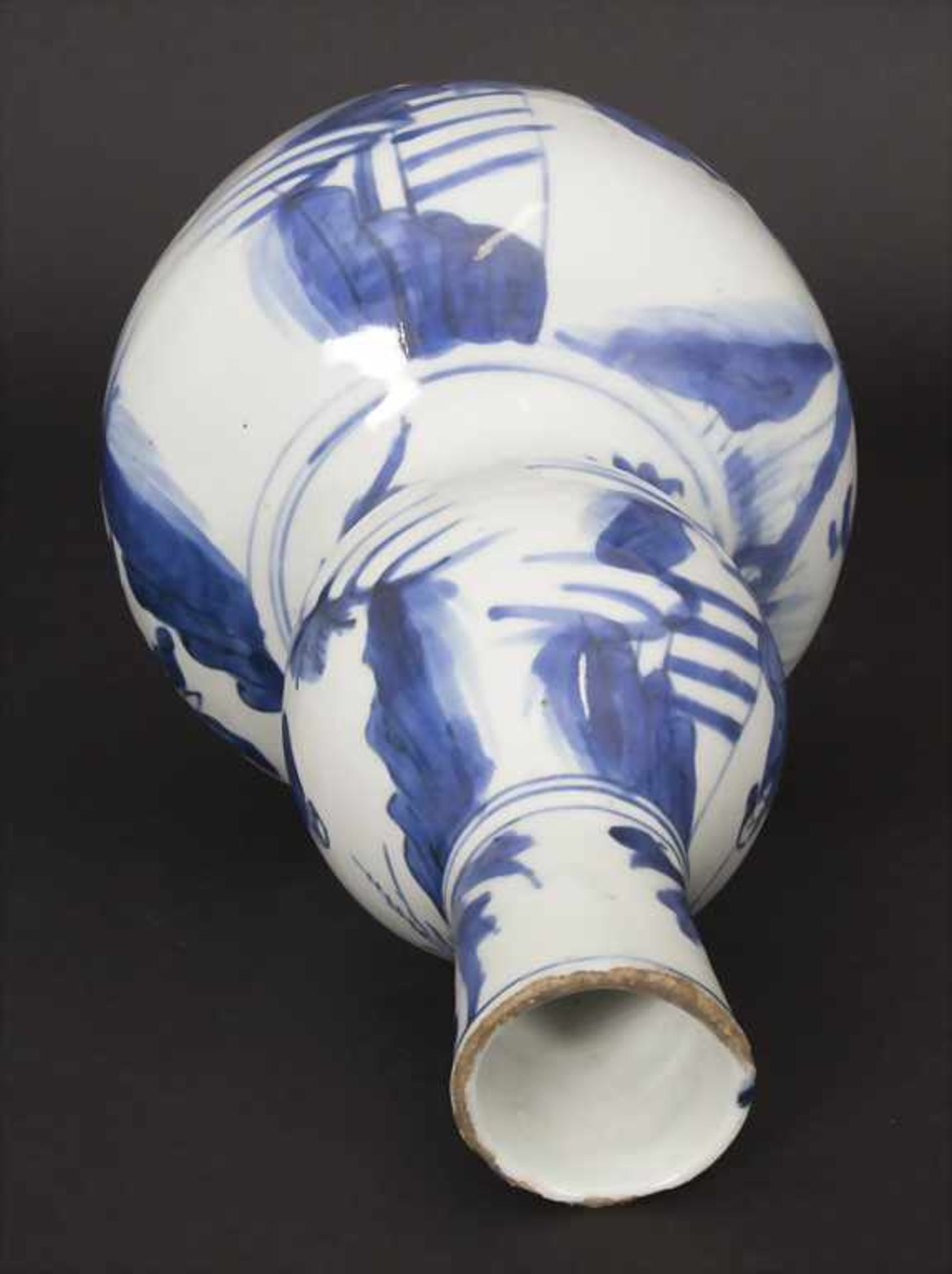 Kalebassenvase / A calabash vase, China, wohl 17. Jh.Material: Porzellan, blaue Unterglasurmalerei, - Bild 11 aus 17