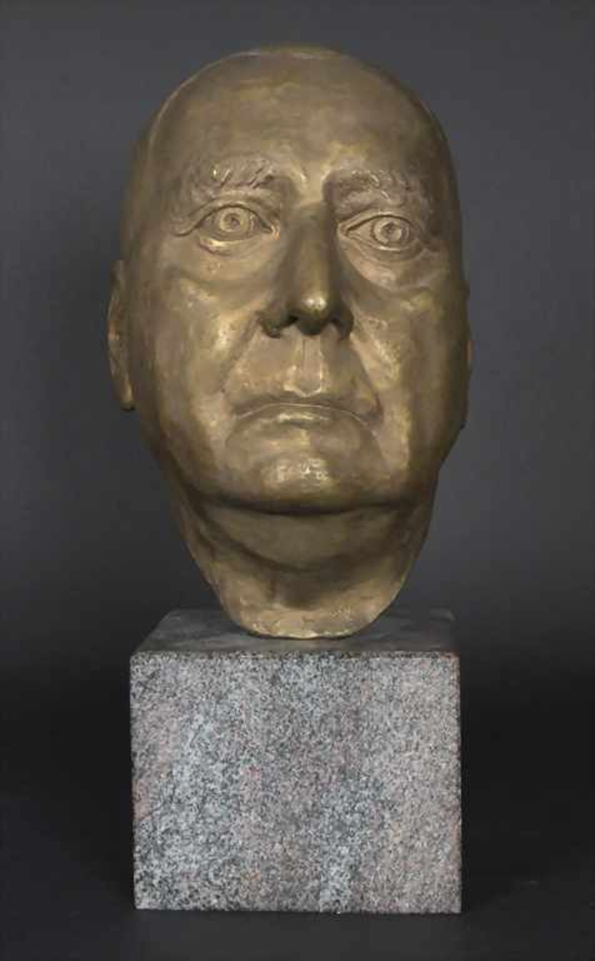 Undine Verdine (20. Jh.) (Zuschreibung / Attributed), Bronzekopf 'Hardy Schneider-Sato', A bronze - Bild 2 aus 5