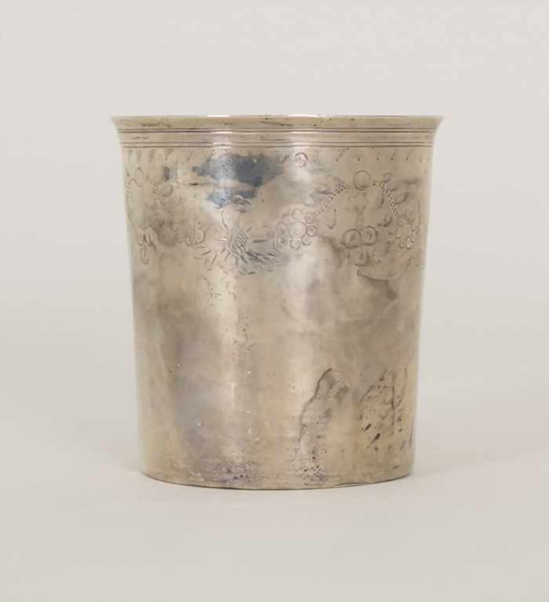 Becher / A silver beaker, Théodore Tonnelier, Paris, 1819-1838Material: 950er Silber, umlaufend - Image 2 of 8