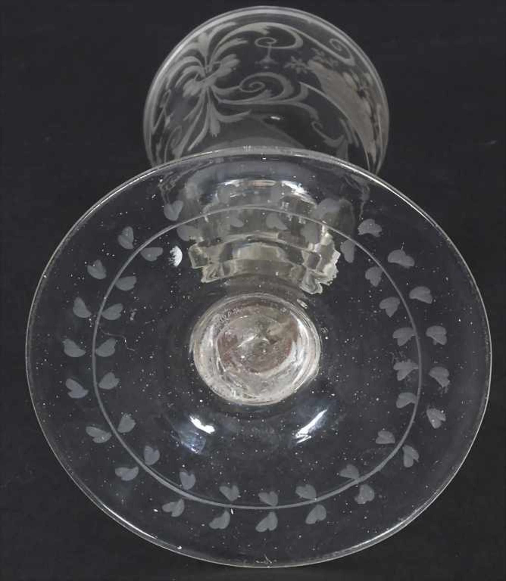 Barock Kelchglas / A Baroque glass goblet, Schlesien, um 1750Material: farbloses geschliffenes - Image 6 of 7