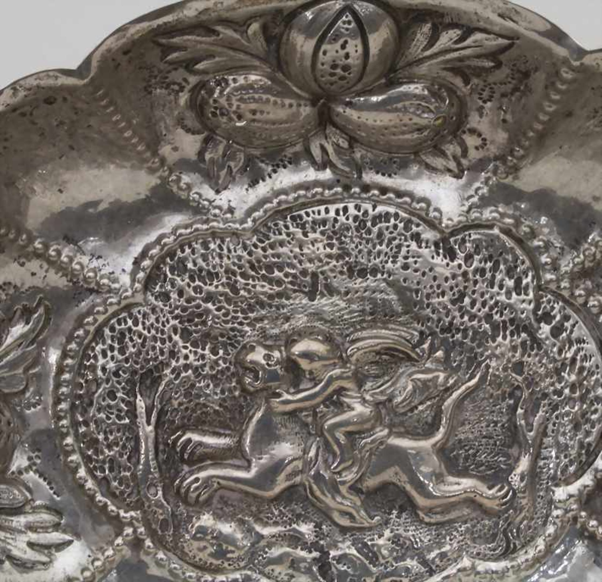 Etrog Schale / An Etrog bowl, Nürnberg, 18. Jh.Material: Silber 13 Lot,Punzierung: Beschaumarke, - Image 3 of 4