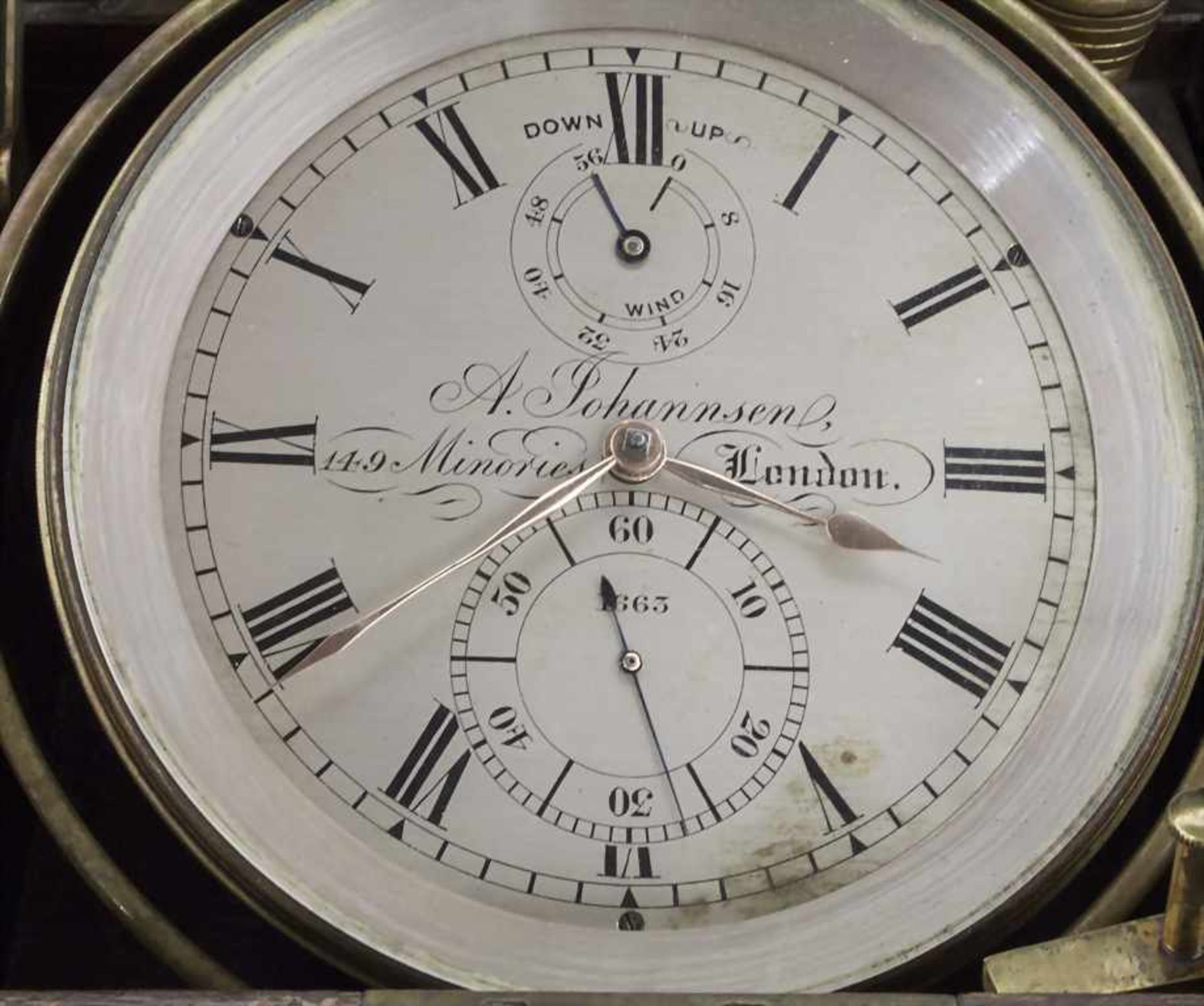 A. Johannsen, Marine Chronometer Nr. 1663, London, um 1900Material: Messinggehäuse im Original