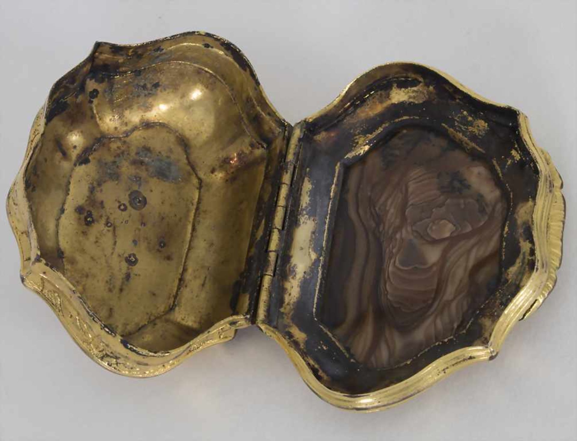 Schnupftabak-Dose / Tabatiere / A silver snuffbox, wohl Augsburg, um 1700Material: Silber, 13 Lot, - Bild 5 aus 7