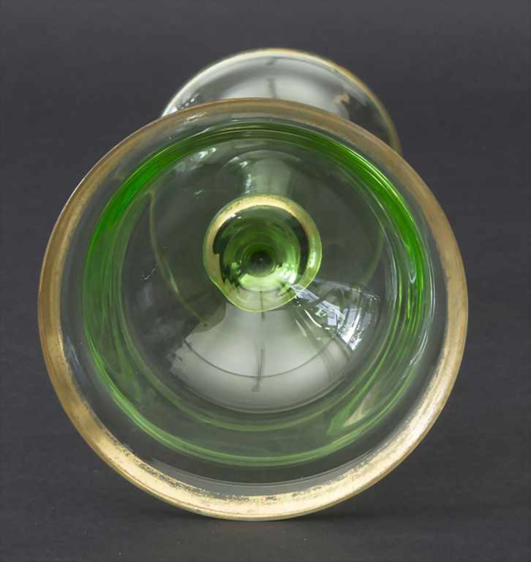 Jugendstil Weinglas / Art Nouveau wine glass, Theresienthal, um 1920 - Bild 2 aus 3