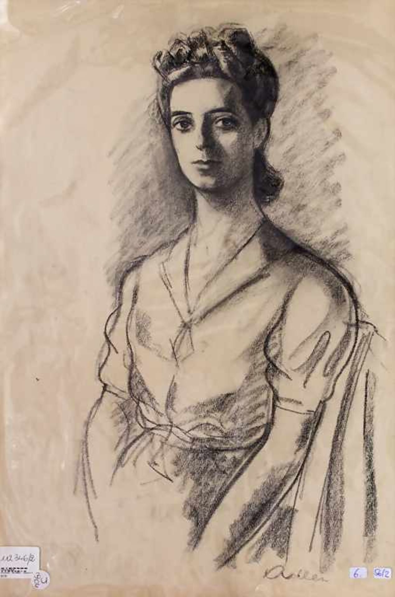 Michel Adlen (1898-1980), 'Porträt einer jungen Dame' / 'A portrait of a young lady'<