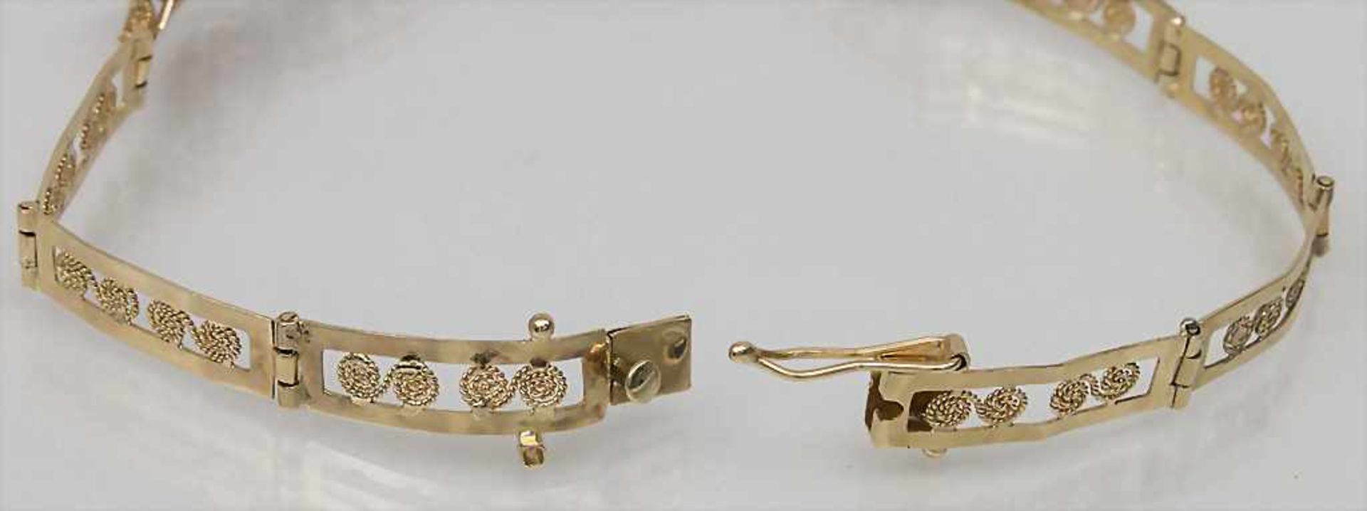 Goldarmband mit Smaragden / An 18k. gold bracelet with emaralds - Bild 2 aus 3