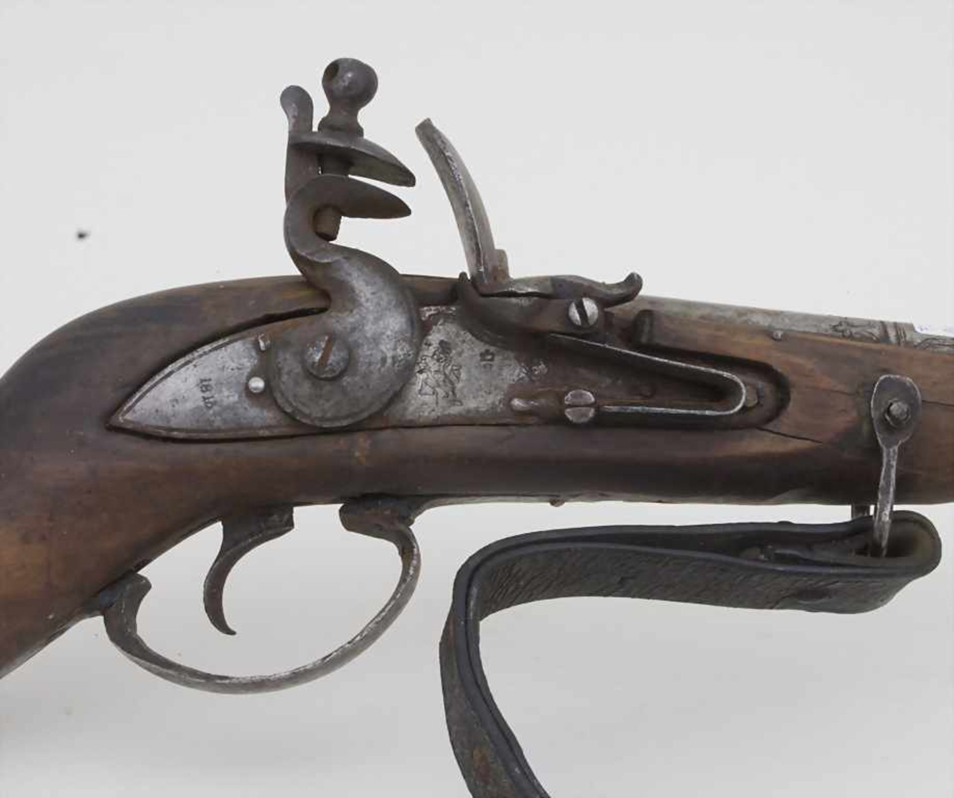 Steinschlossgewehr Vorderlader / A flintlock rifle, deutsch, 18. Jh. - Image 2 of 8