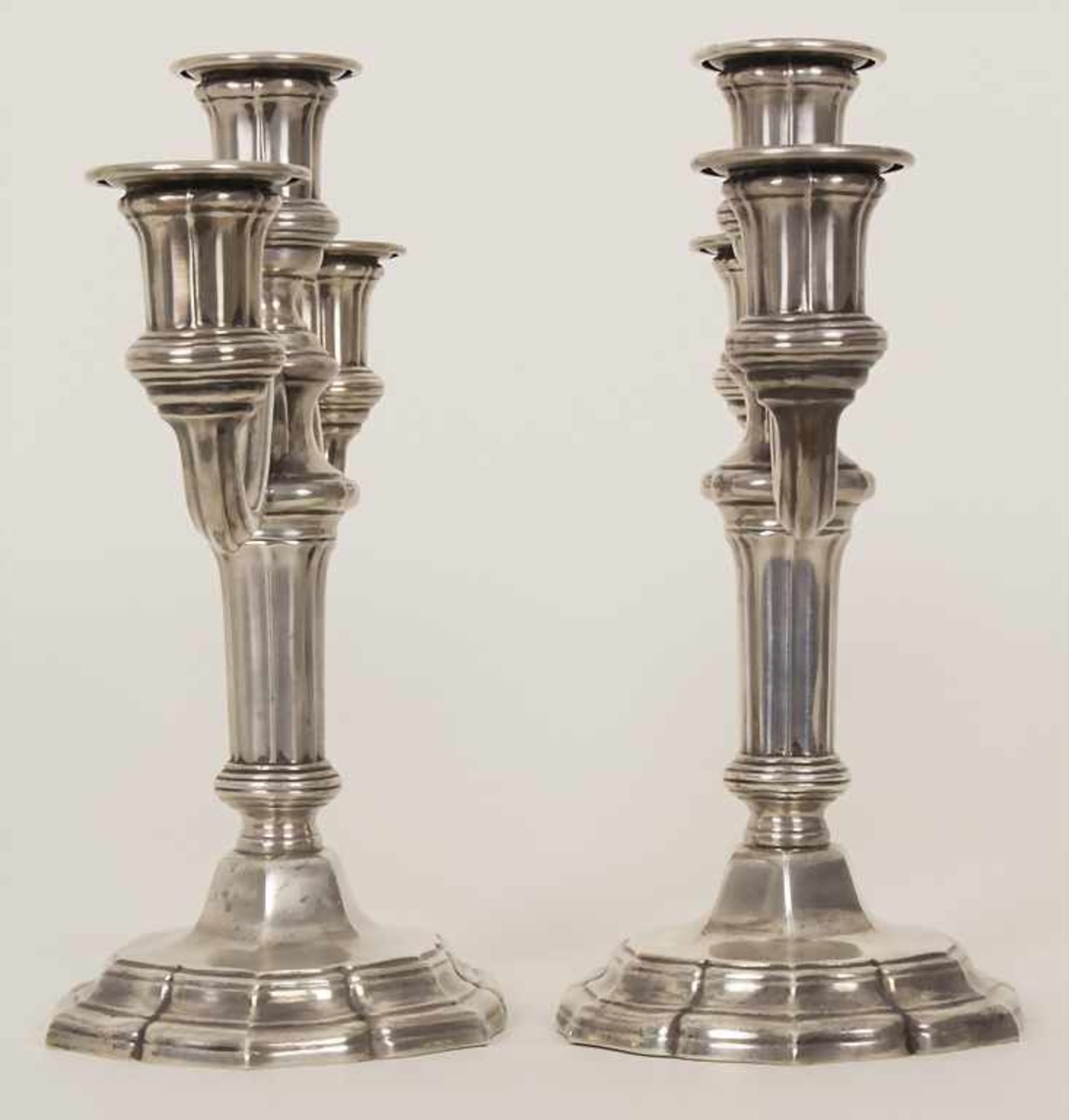 Paar Kerzenleuchter / A pair of silver candlesticks, Tétards et Frères, Paris, um 1880<b - Bild 4 aus 9