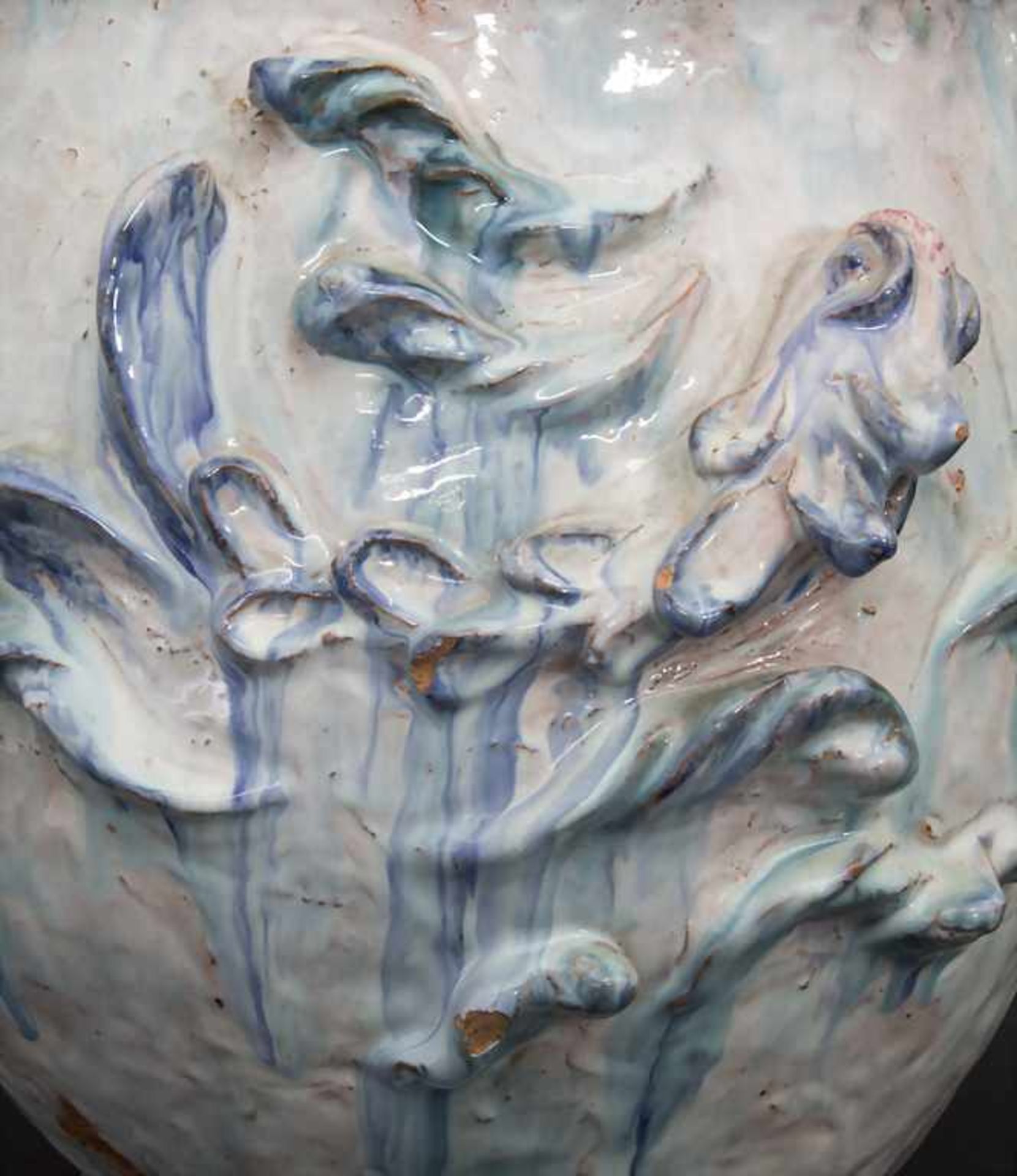 Große Vase mit Figur 'Meerjungfrau und Fische' / A vase with mermaid and fish, Entw. Bernhardine ( - Bild 11 aus 11