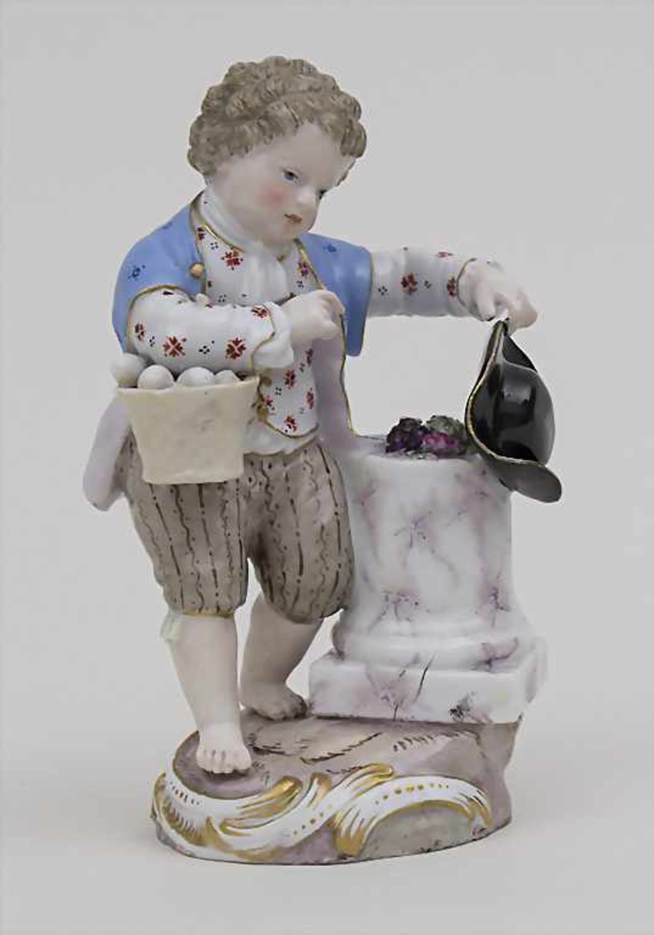 Gärtnerkind 'Junge mit Eierkorb' / A gardener's child 'boy with egg basket', Meissen, Mitte 19. Jh.