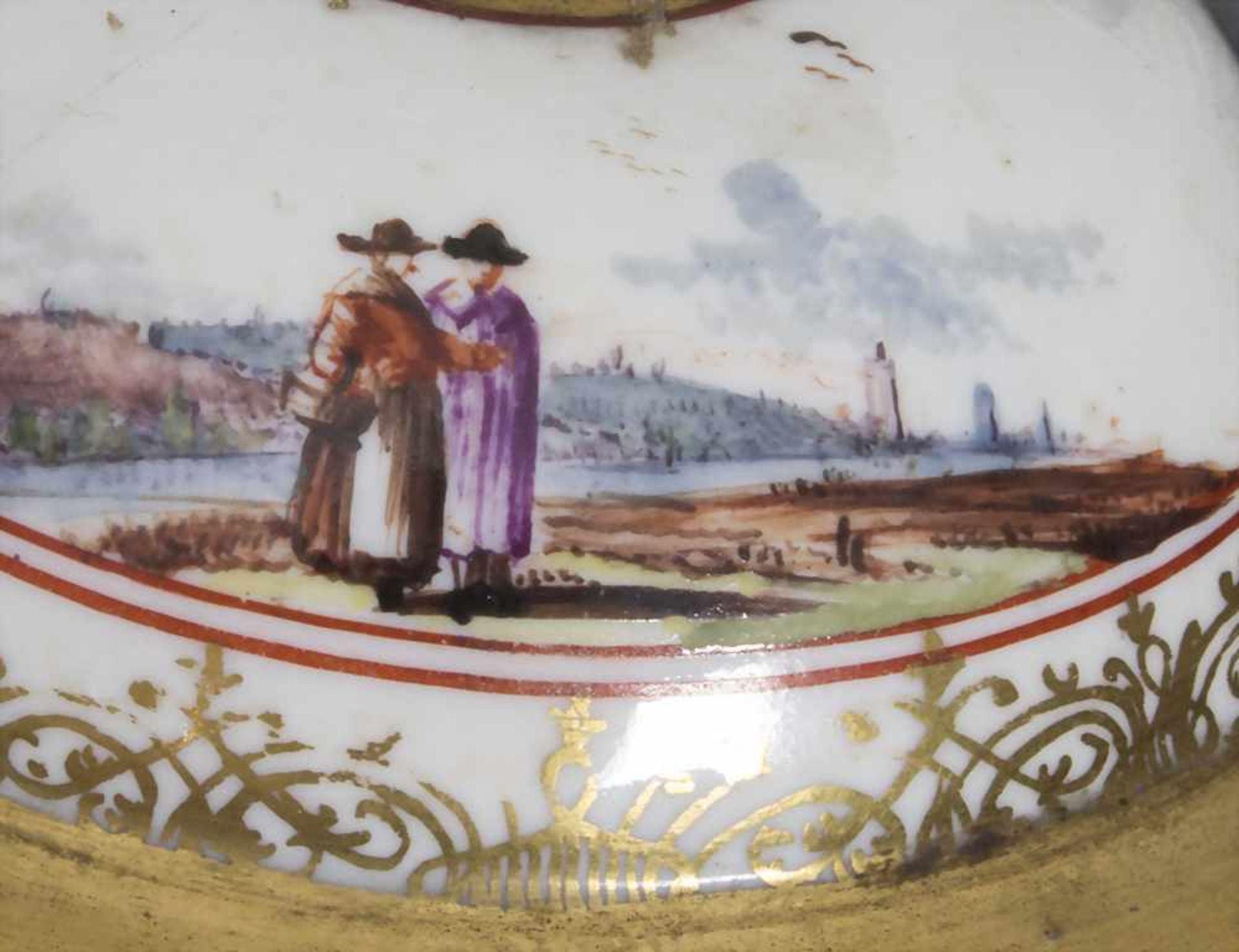 Kanne mit Kauffahrtei-Szenen / An early pot with harbour scenes, Meissen, Höroldt'sche Periode, um - Bild 10 aus 10