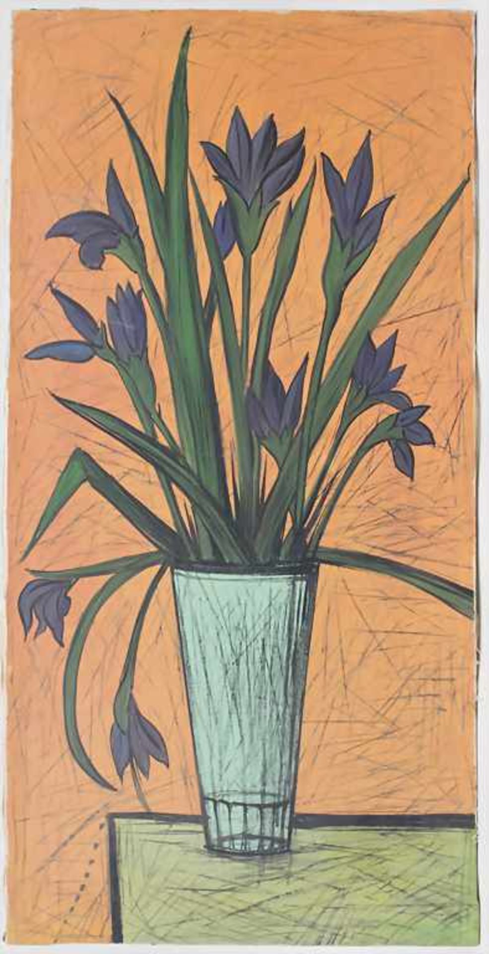 Bernard Buffet (1928-1999) (Nach / After) / 'Blumen in einer Vase' / 'Flowers in a vase'
