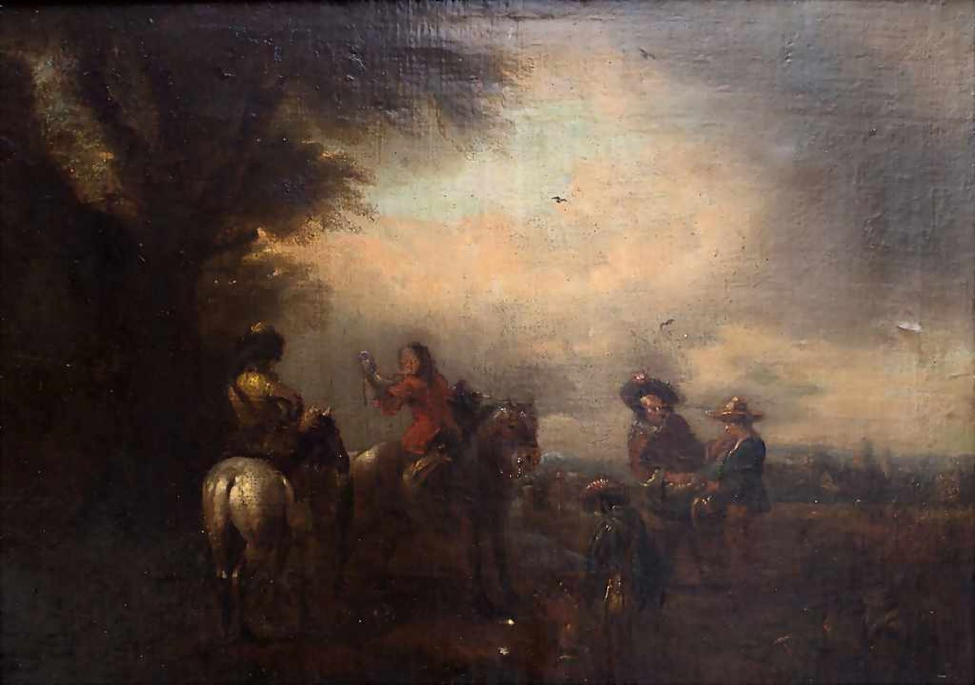 Unbekannter Künstler des 17./18. Jh., 'Jäger zu Pferd' / 'Hunters on horseback'<b