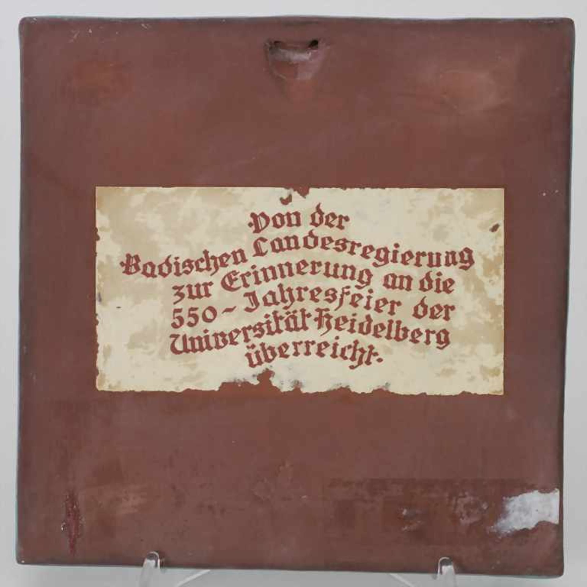 Jubiläumsfliese '550 Jahre Universität Heidelberg' / An anniversary tile '550 years of Heidelberg - Image 2 of 3