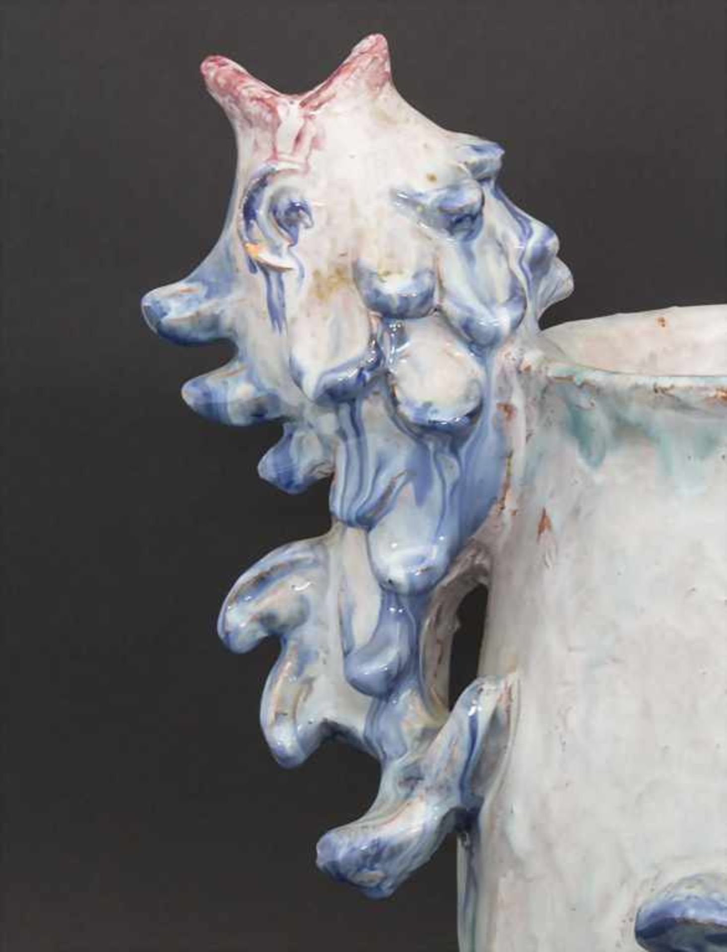 Große Vase mit Figur 'Meerjungfrau und Fische' / A vase with mermaid and fish, Entw. Bernhardine ( - Bild 10 aus 11